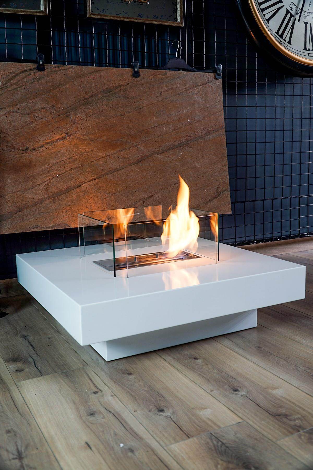 Korflame Petto Taşınabilir Şömine | Dumansız | Rehome