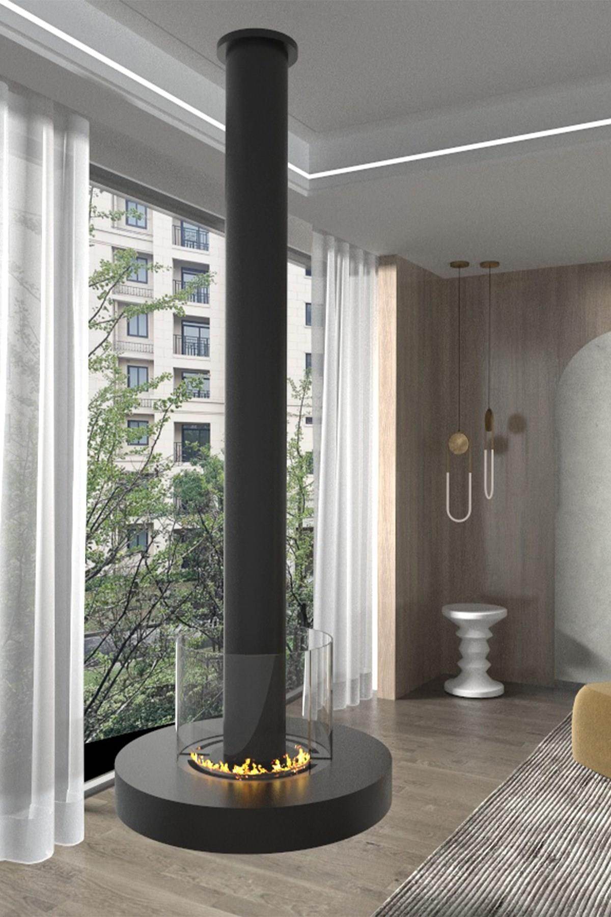 Korflame Soff Duvar Tipi Şömine