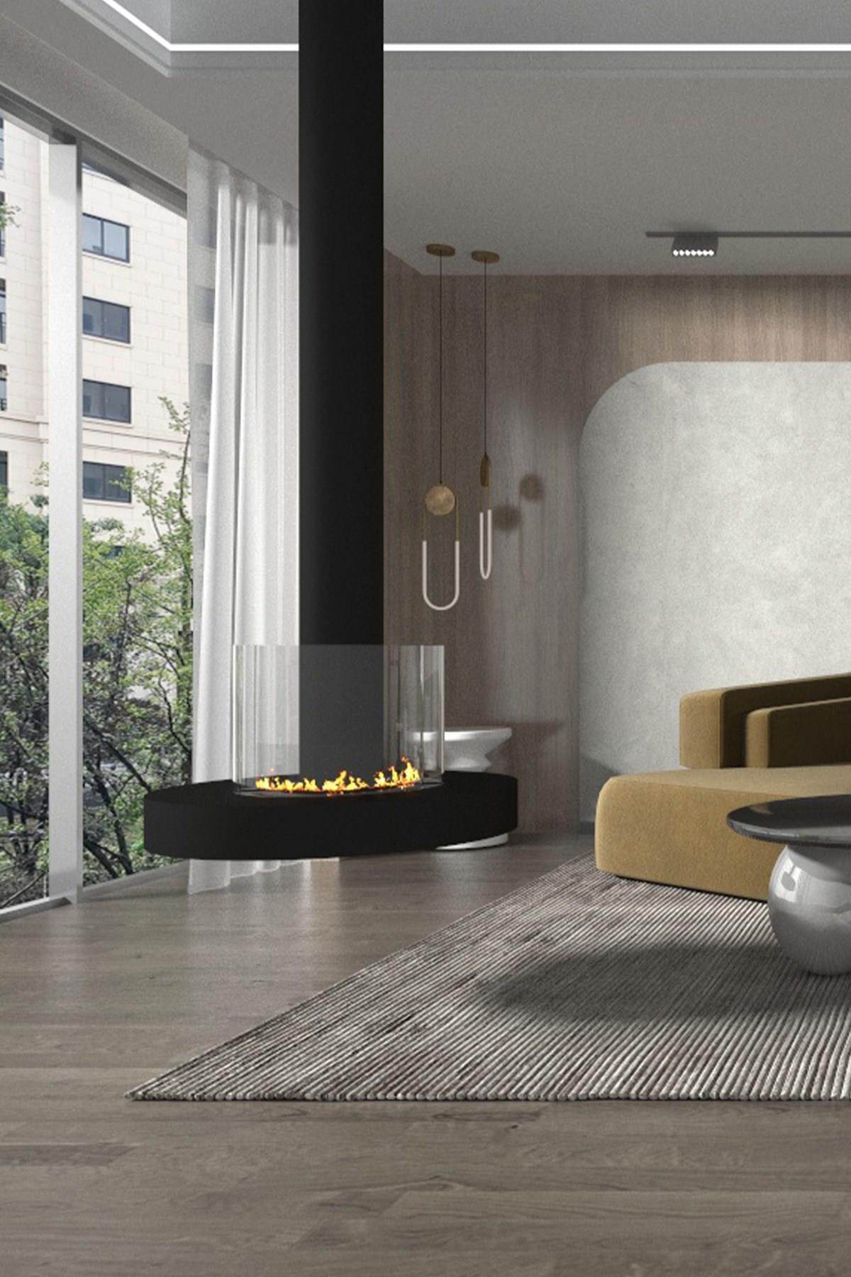 Korflame Soff Duvar Tipi Şömine