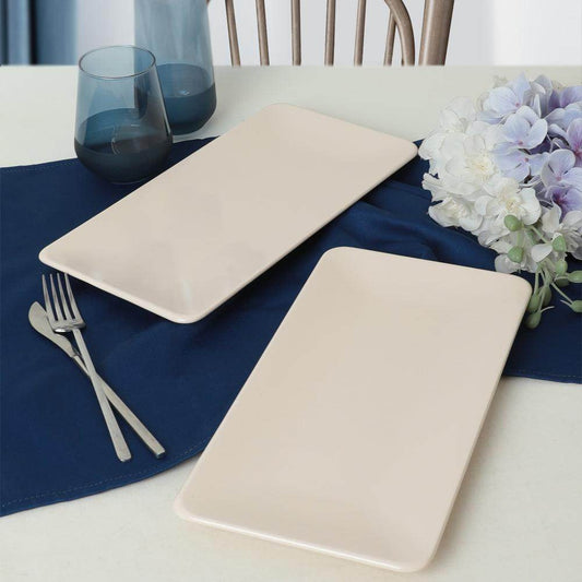 Krem Siera Kayık Tabak 33 Cm 2 Adet 030