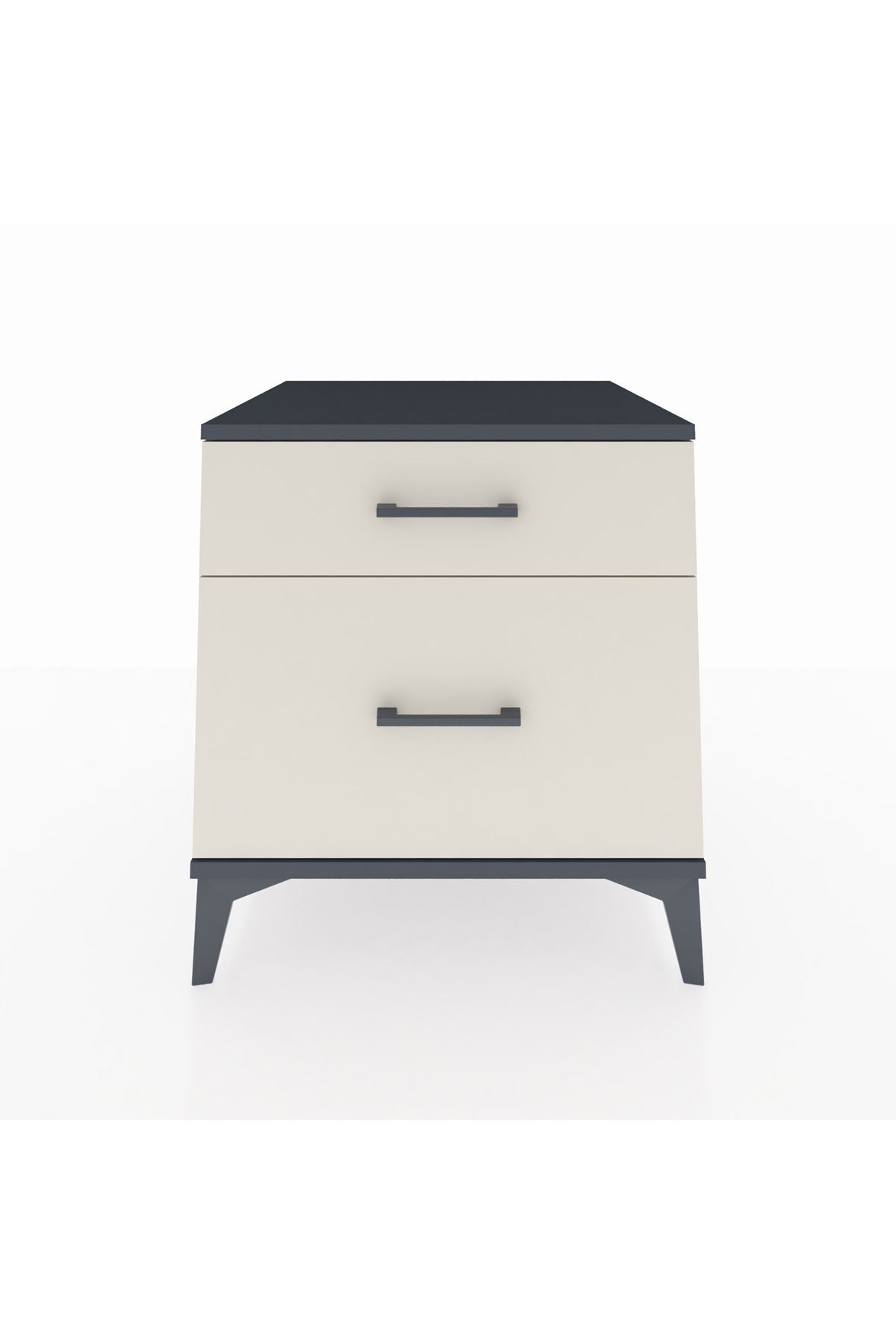 Kronos Komodin 2 Çekmeceli 60x59x64 Antrasit-Aytaşı