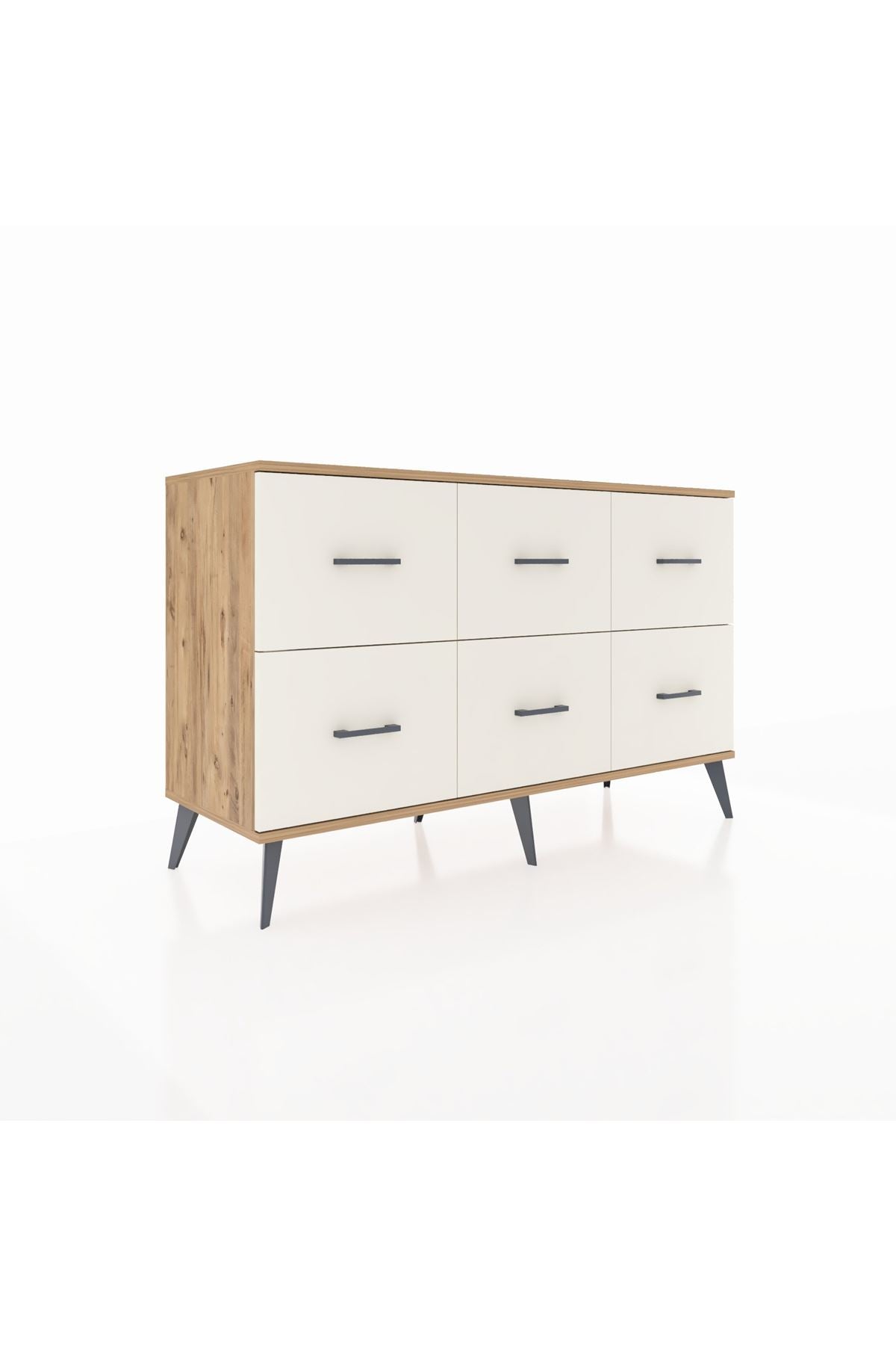 Kronos Konsol 6 Çekmeceli  132x59x83 Çam-Çam/Aytaşı