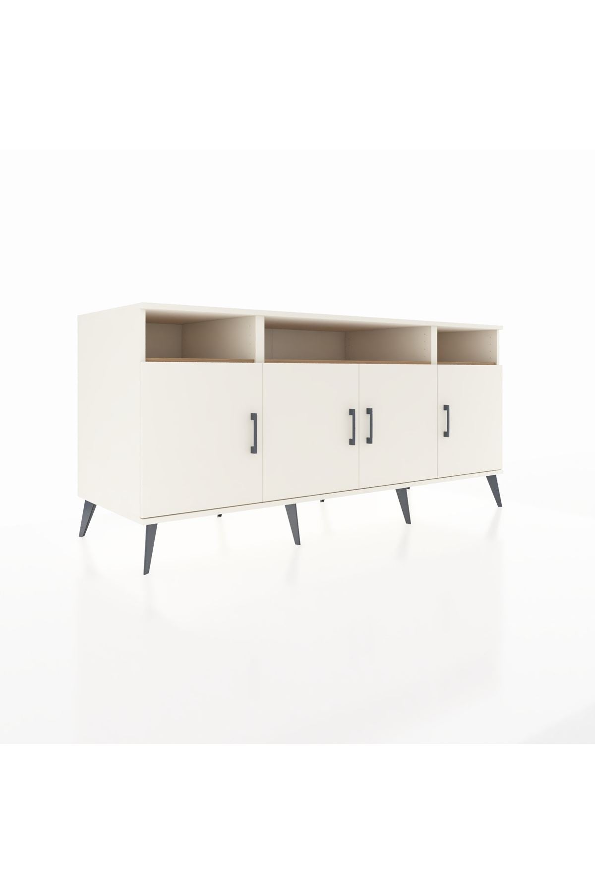 Kronos Konsol 6 Raflı 4 Kapaklı 176x59x83 Aytaşı-Aytaşı/Çam