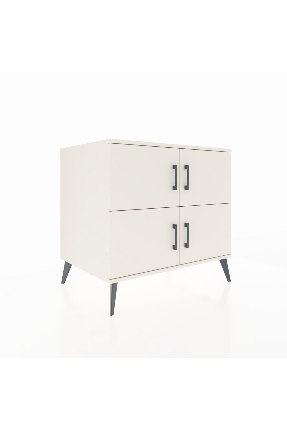 Kronos Şifonyer 2 Raflı 4 Kapaklı 88x59x80 Aytaşı-Aytaşı/Antrasit