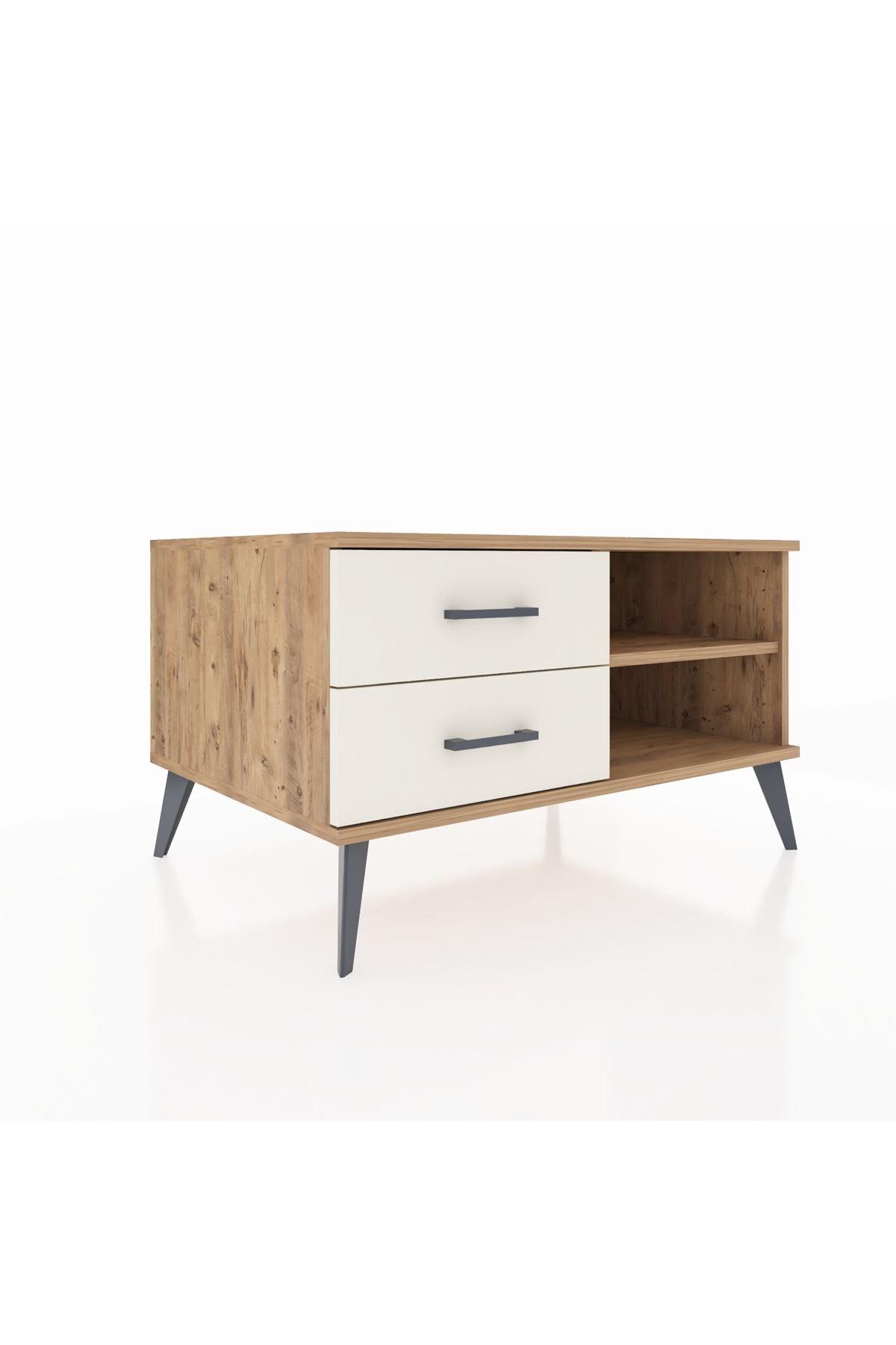 Kronos Şifonyer Tek Raflı 2 Çekmeceli  88x59x48 Çam-Çam/Aytaşı