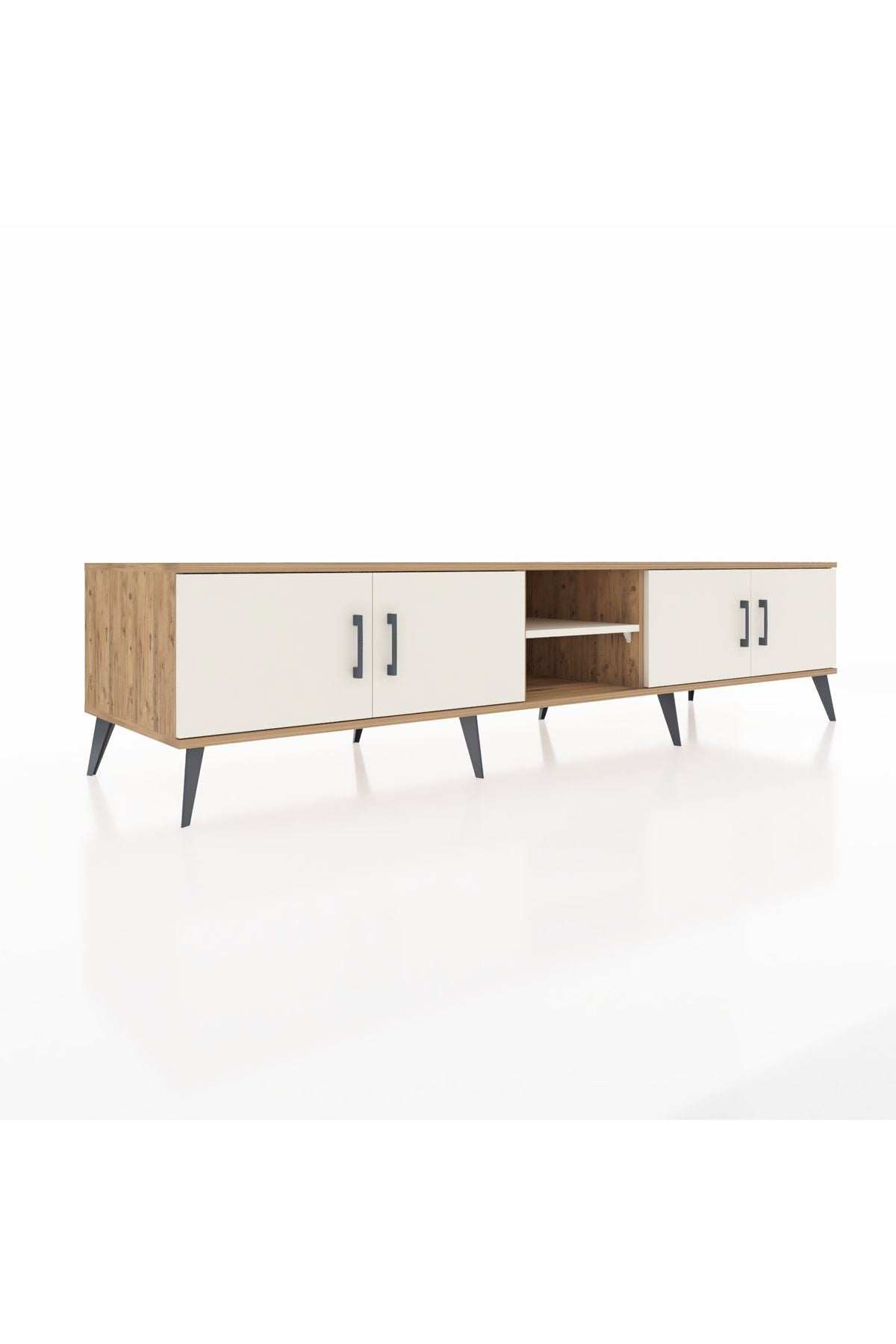 Kronos TV Ünitesi 3 Raflı 4 Kapaklı 220x59x51 Çam-Aytaşı