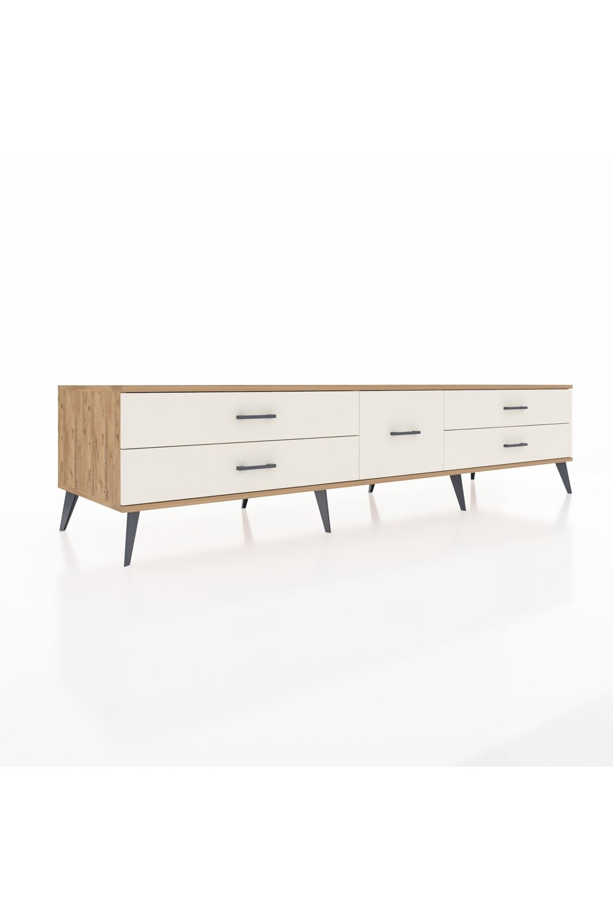 Kronos TV Ünitesi 5 Çekmeceli  220x59x51 Çam-Çam/Aytaşı