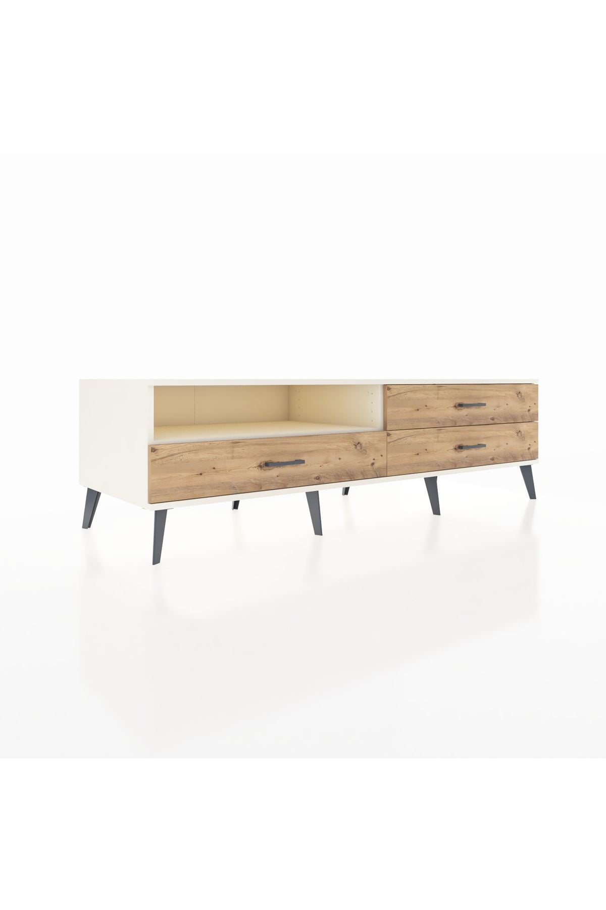 Kronos TV Ünitesi Tek Raflı 3 Çekmeceli  176x59x51 Aytaşı-Aytaşı/Çam