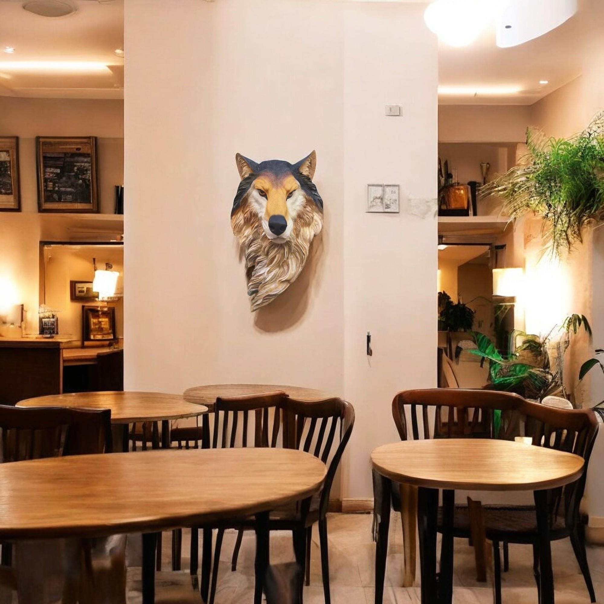 Kurt Figürlü El Yapımı Dekoratif Duvar Aksesuarı