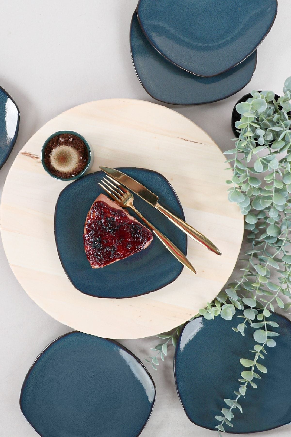 Lapis Köşem Pasta Tabağı 22 Cm 6 Adet