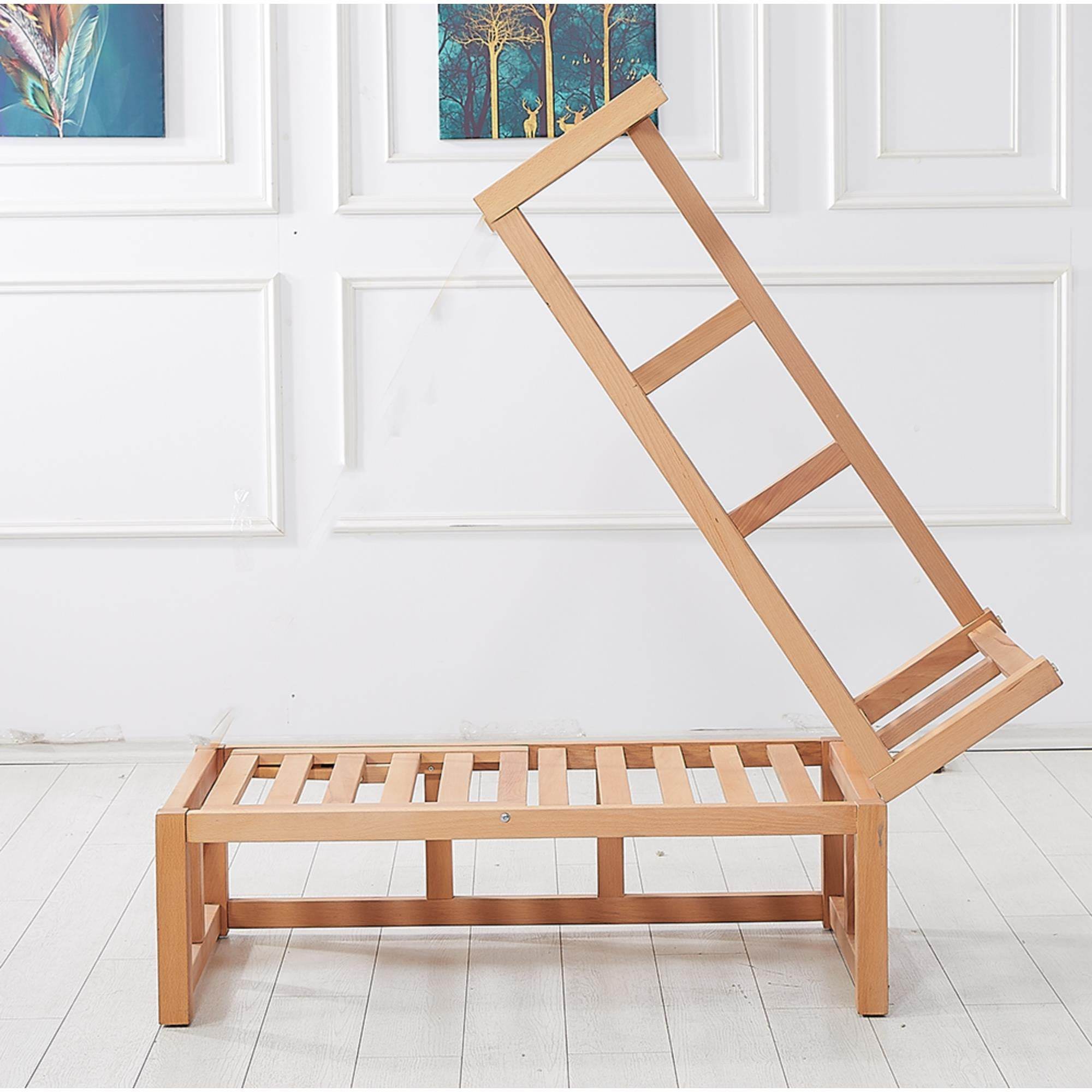 Latte Ahşap Çok Amaçlı İkili Bahçe Koltuğu | Şezlong | Rehome