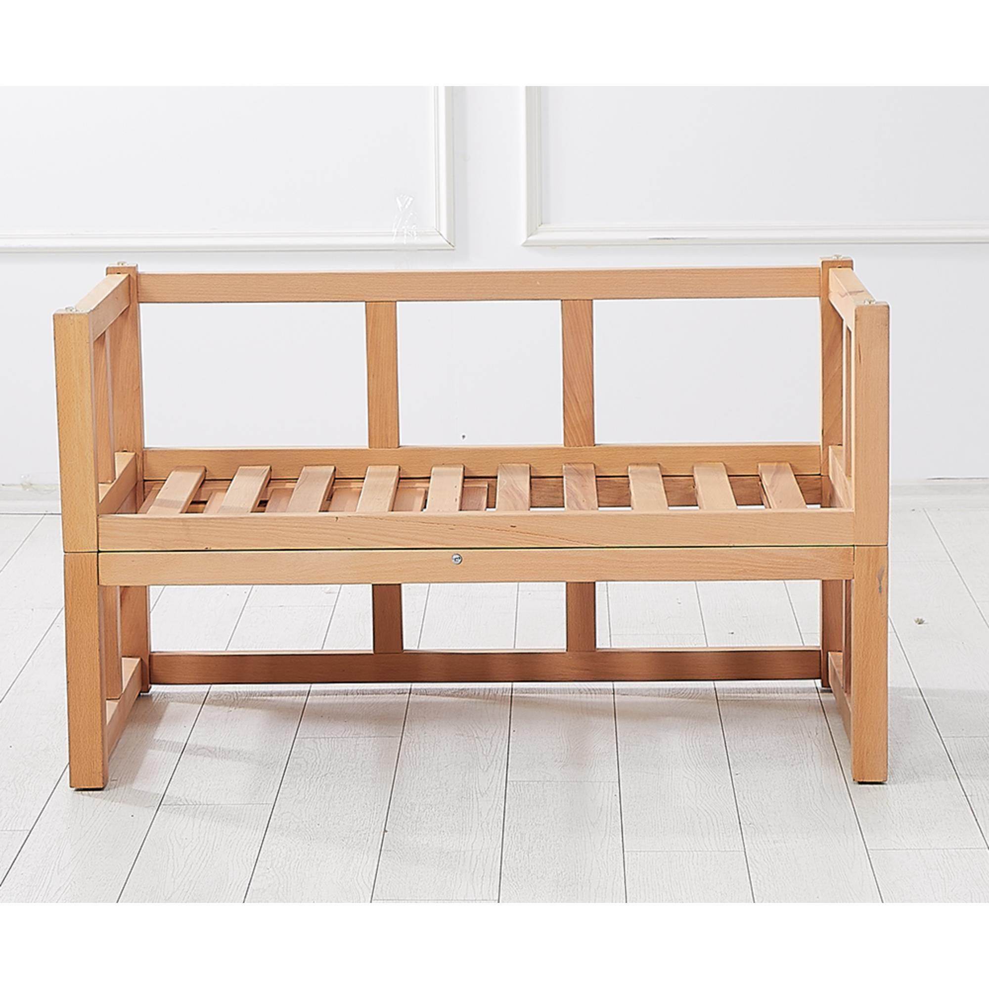 Latte Ahşap Çok Amaçlı İkili Bahçe Koltuğu | Şezlong | Rehome