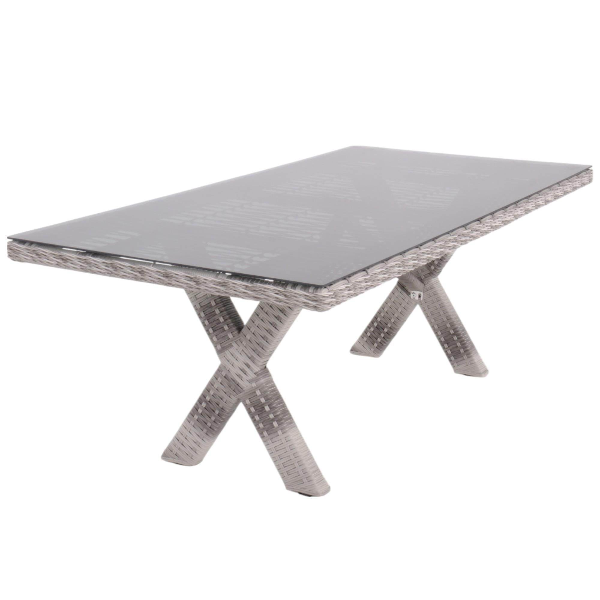 LaVida Bahçe Masa Takımı | Rattan Balkon Masa Seti | 100x180