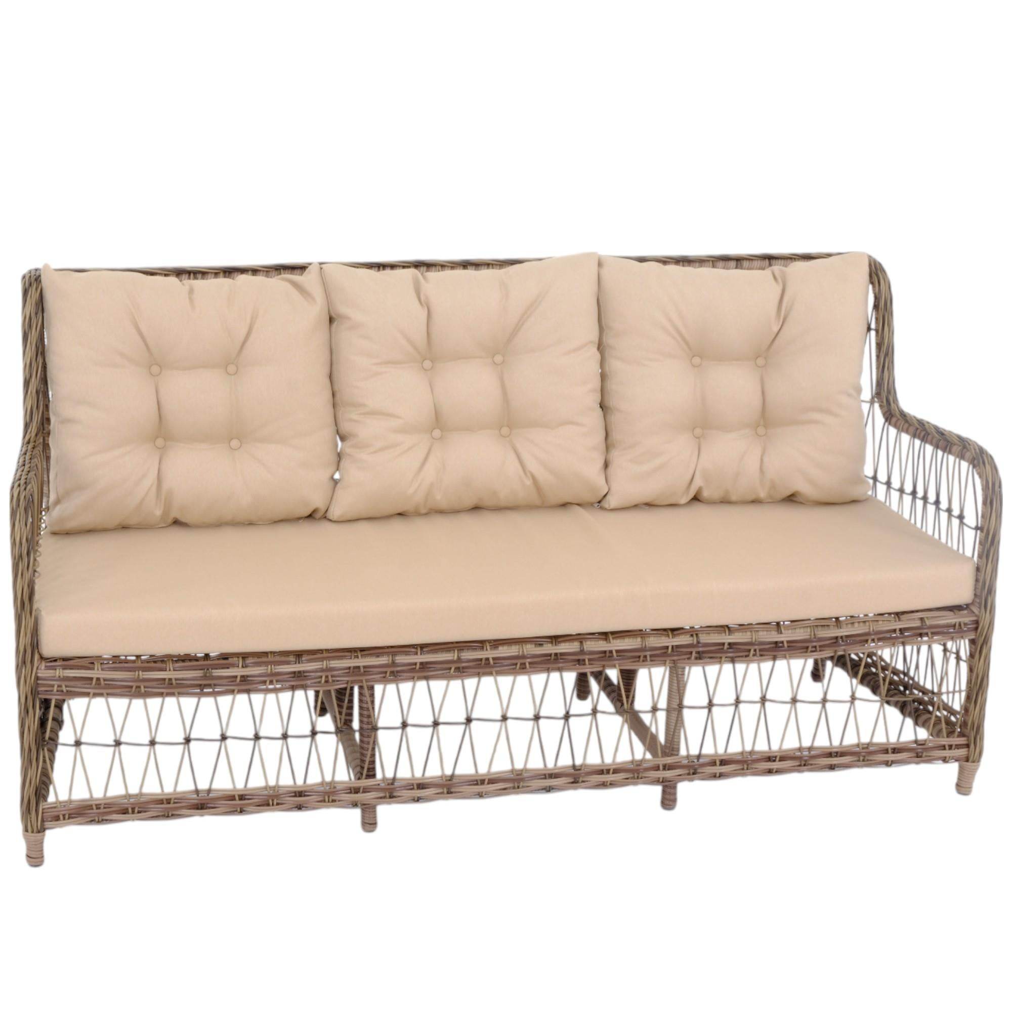 LaVida Bahçe Oturma Takımı | Rattan Bahçe Balkon Takımı | 3+1+1 ve Sehpa