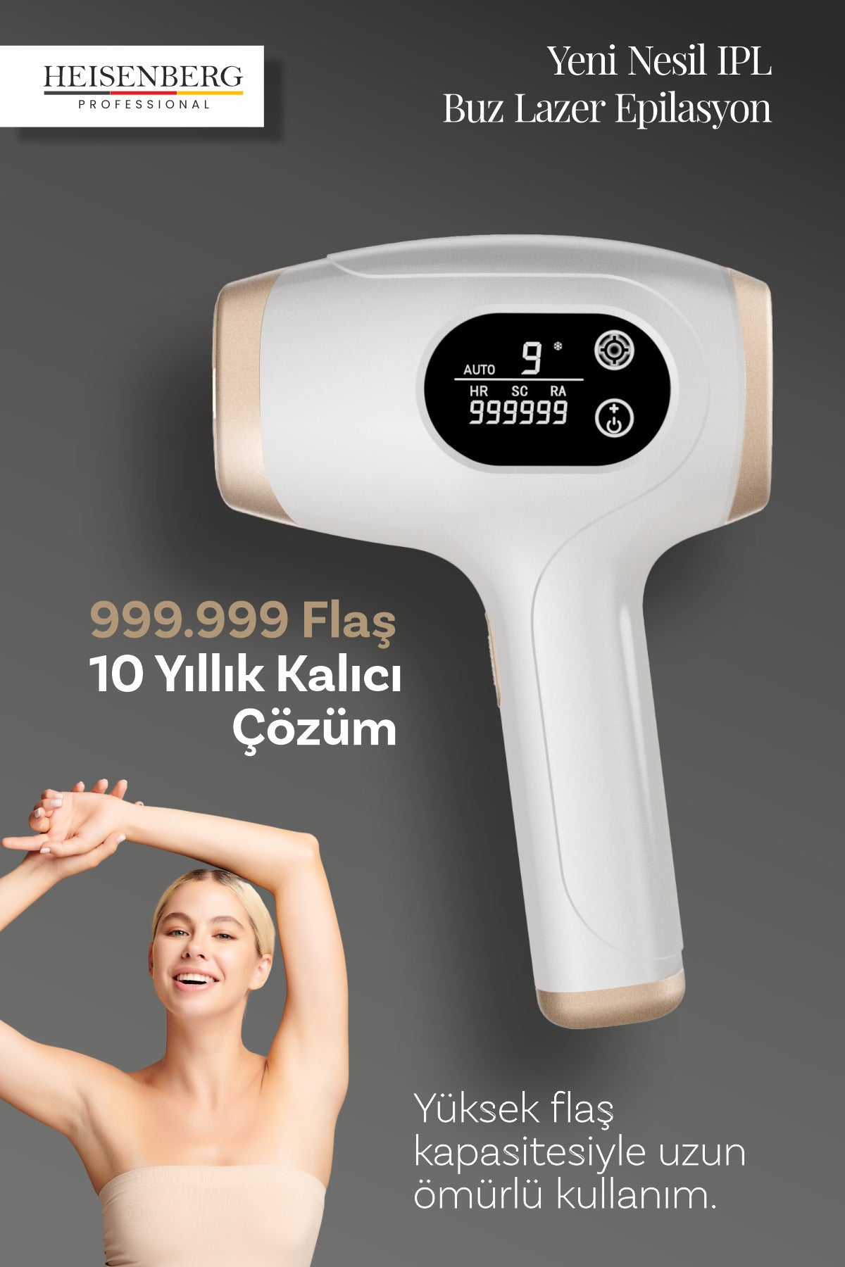 HEISENBERG IPL Buz Lazer Epilasyon Cihazı | Yüz & Vücut Lazer Epilasyon