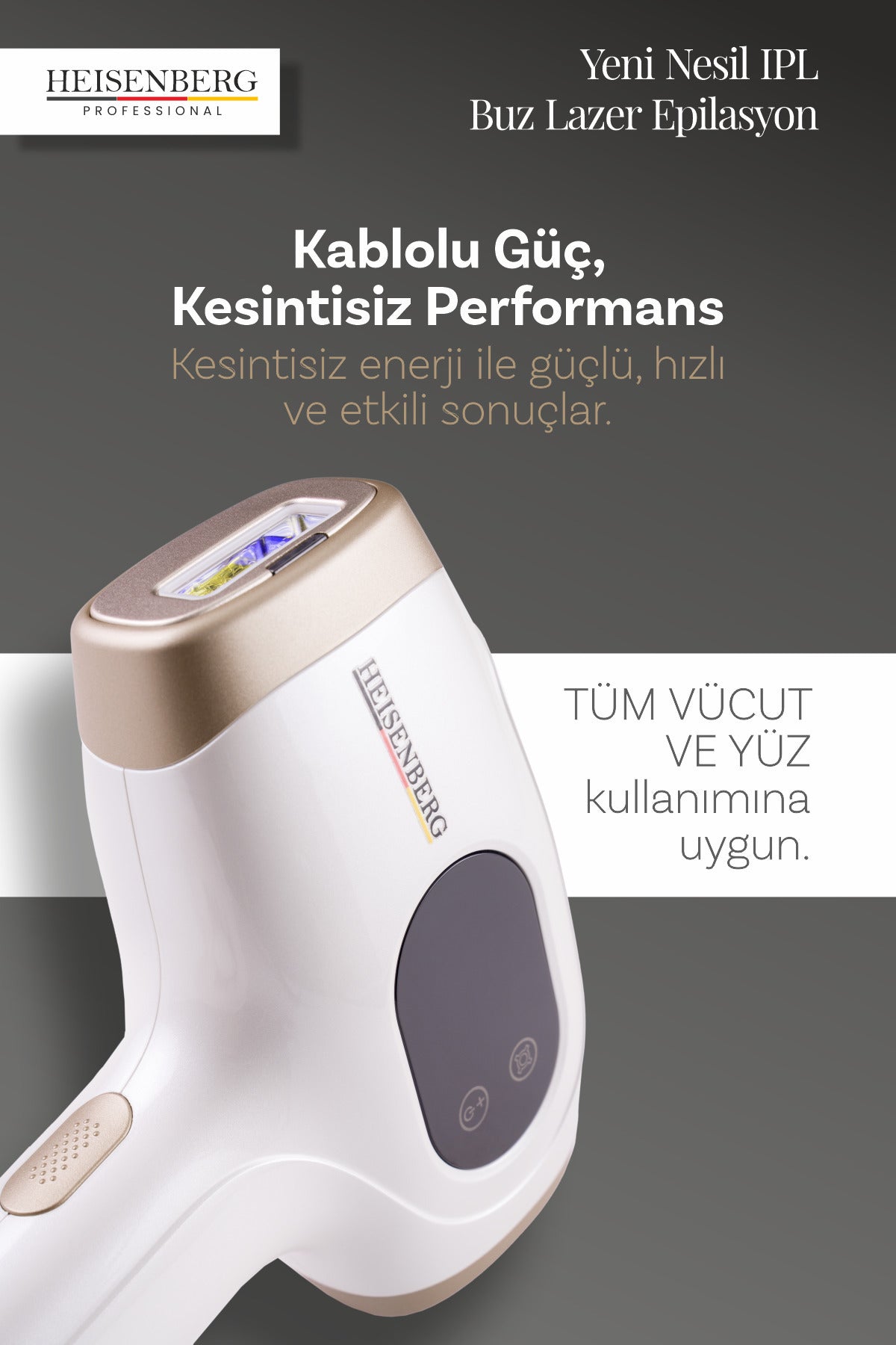 HEISENBERG IPL Buz Lazer Epilasyon Cihazı | Yüz & Vücut Lazer Epilasyon