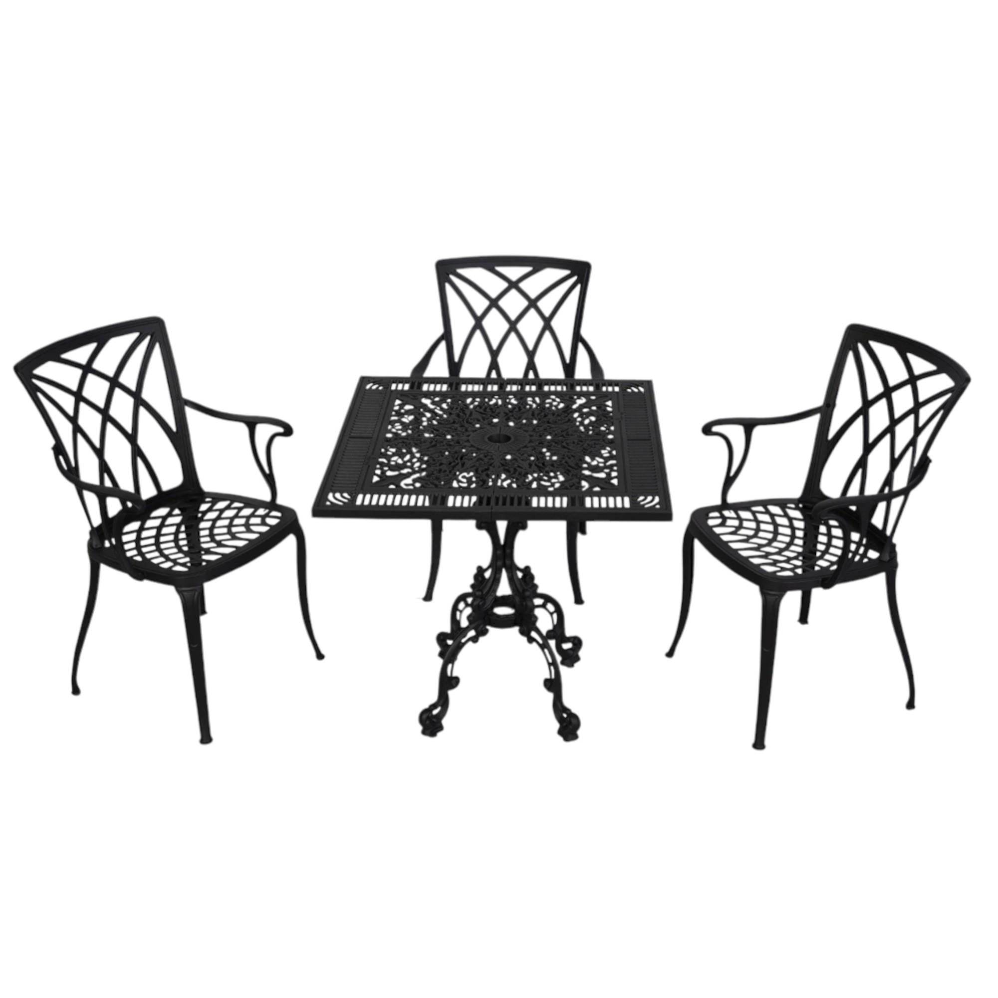 Line Döküm Bahçe Mobilyası | Rehome 3 Kişilik Masa Takımı