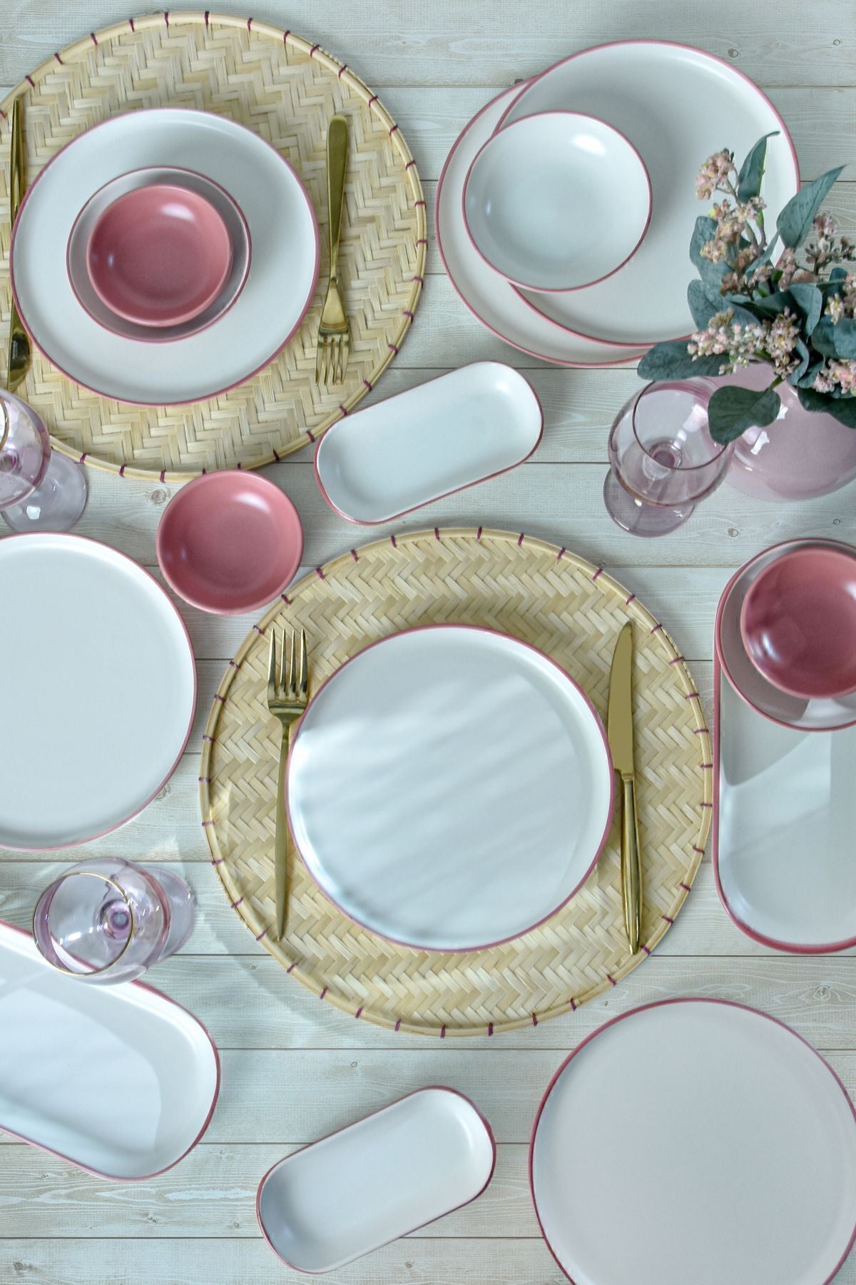 Line Pink Kahvaltı Takımı 18 Parça 6 Kişilik 20000