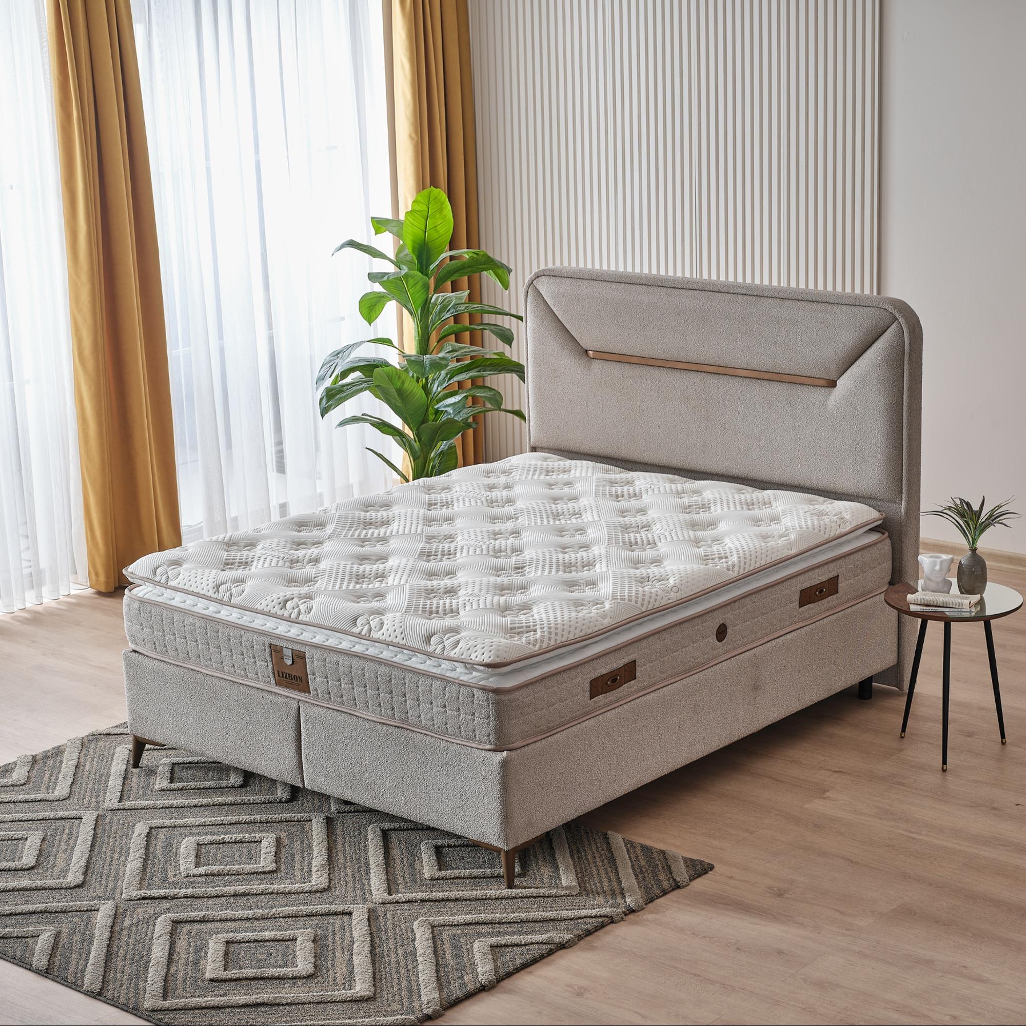 Lisbon Baza Başlık Yatak Seti | Herkül Yay Teknolojili Yatak Takımı