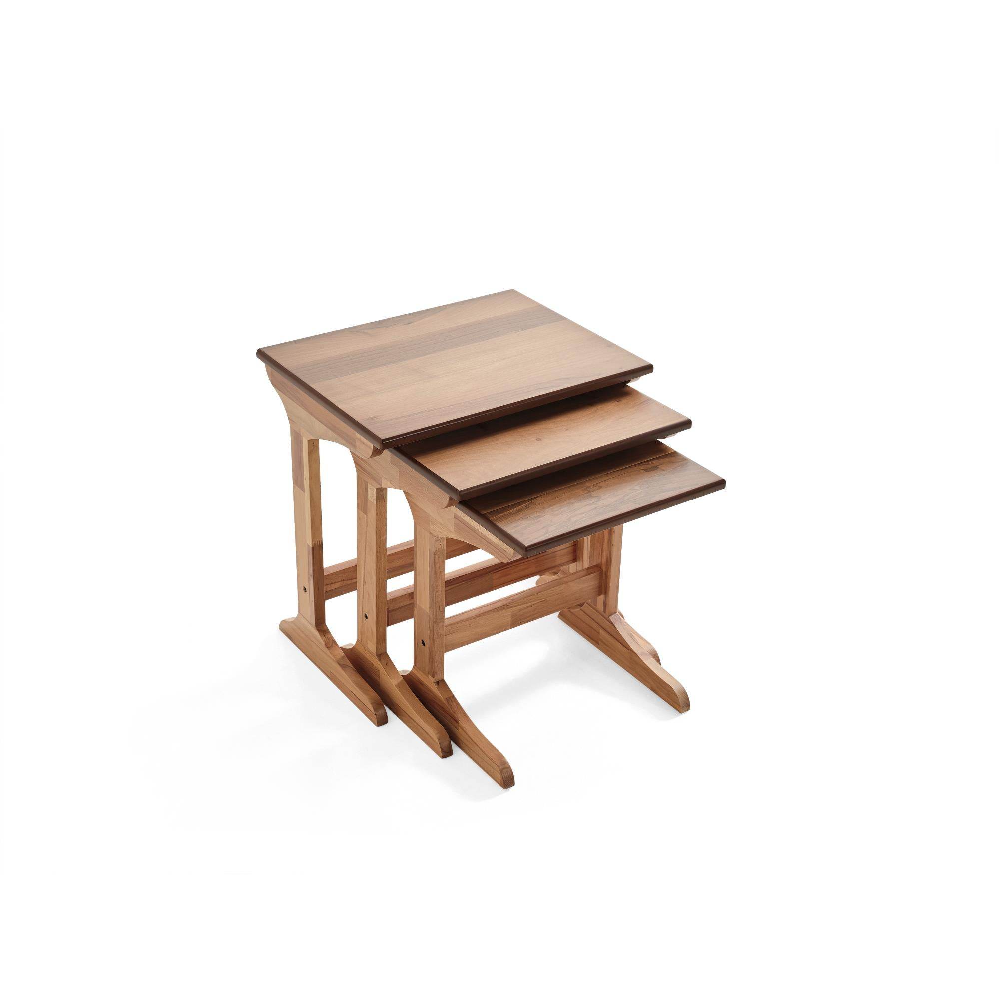 Lost Üçlü Zigon Sehpa |Ceviz | Kayın Sehpa