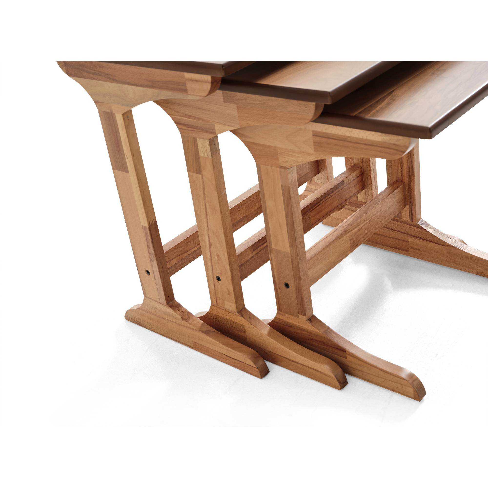 Lost Üçlü Zigon Sehpa |Ceviz | Kayın Sehpa