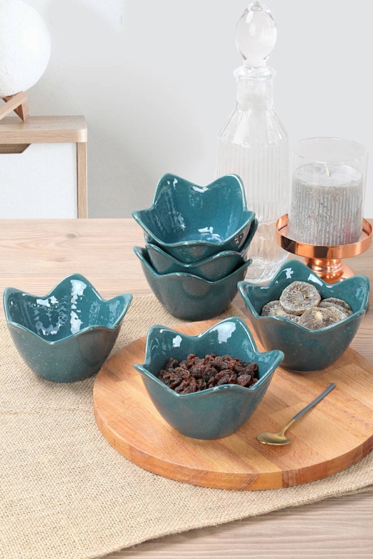 Luster Yeşil Zambak Çerezlik 12 Cm 6 Adet