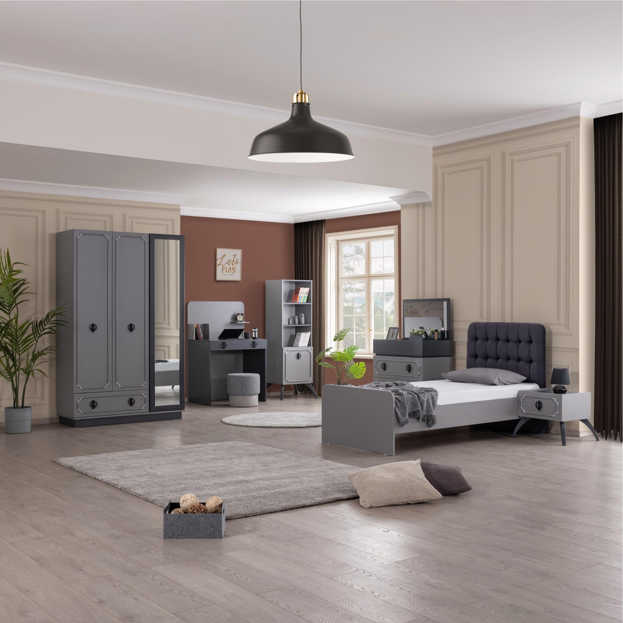 Maison Genç Odası Takımı | Karyola Dolap Çalışma Masası Seti