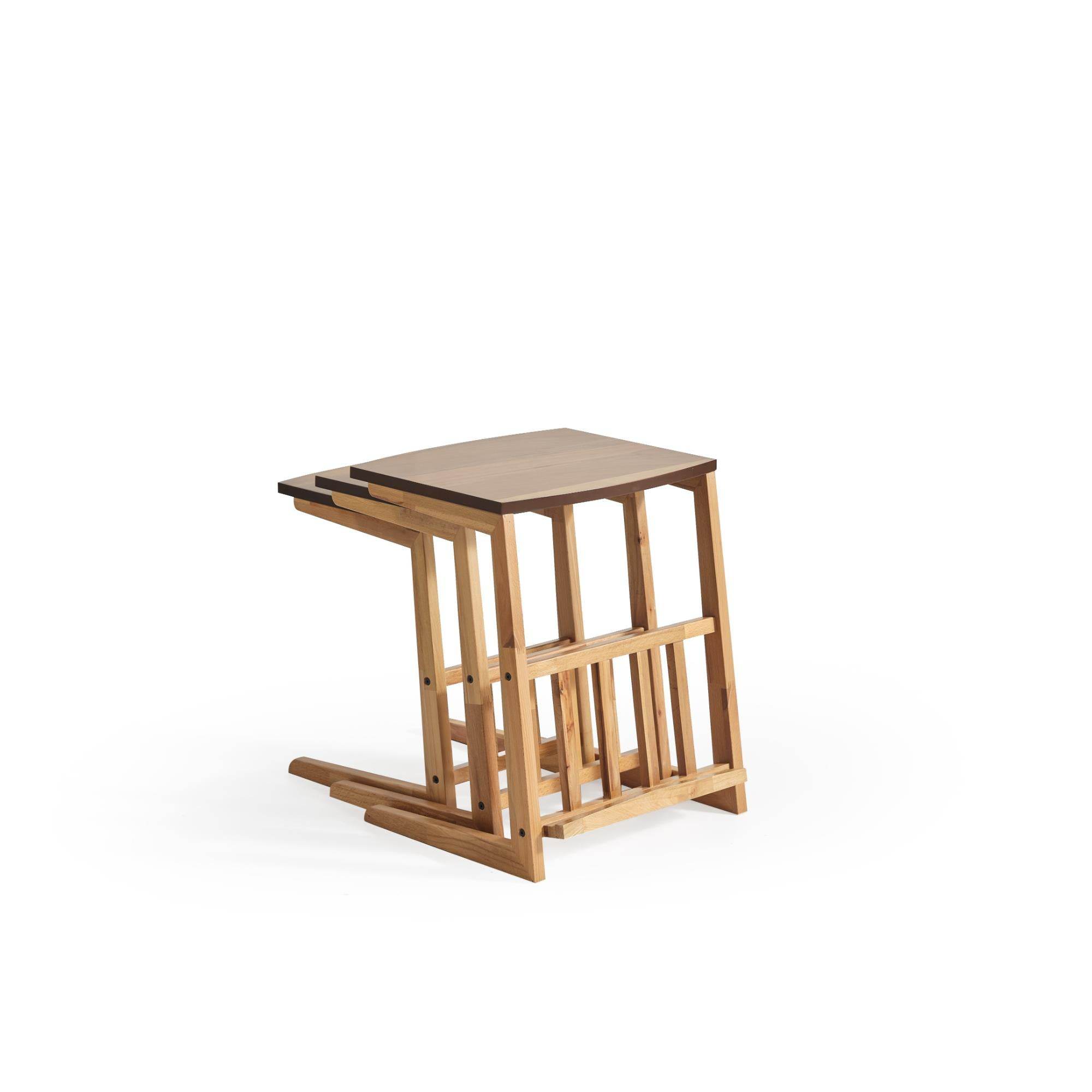 Manila Üçlü Zigon Sehpa | Ceviz | Kayın Sehpa