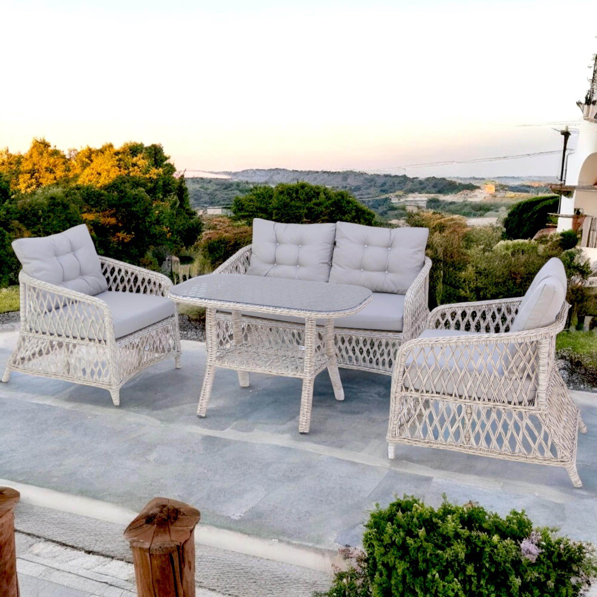 Marbella X | Rehome İkili Rattan Bahçe Oturma Grubu | 626