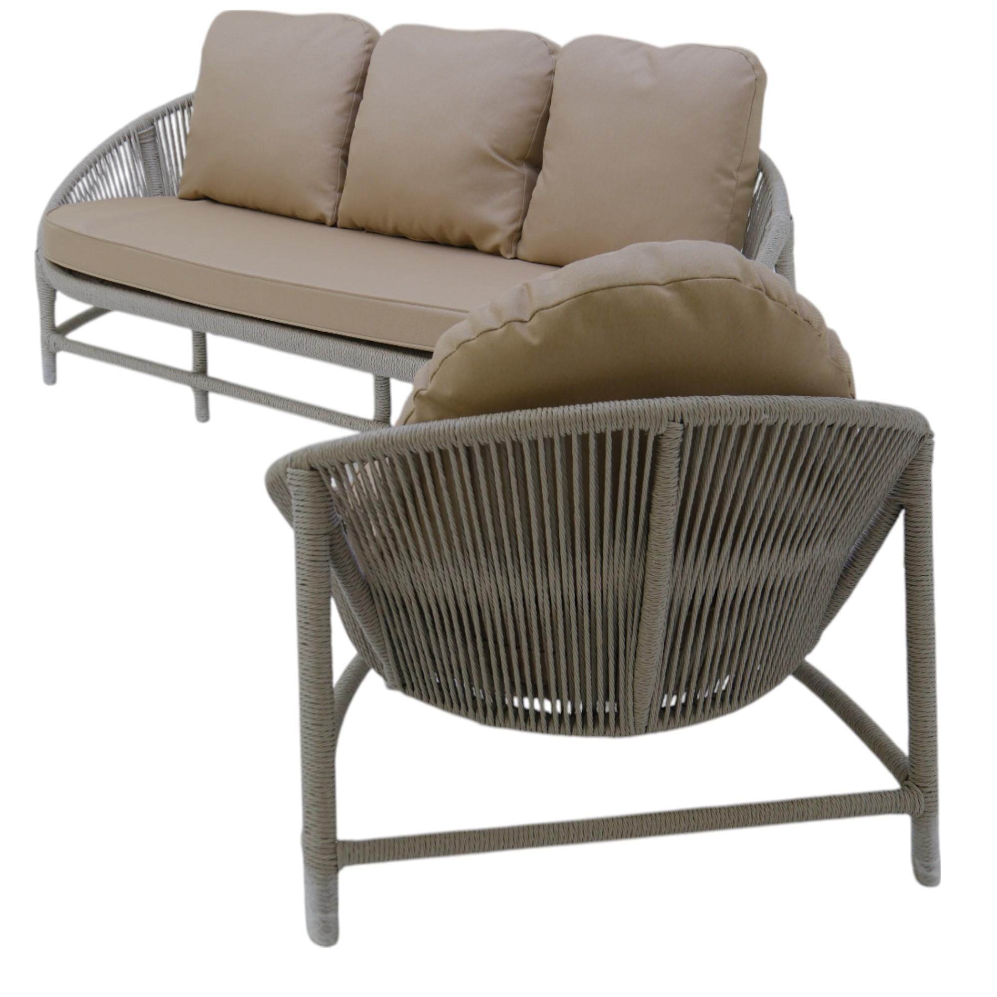 Marise | Üçlü Rattan Bahçe Oturma Grubu | 3+1+1+Sehpalı Bahçe Takımı