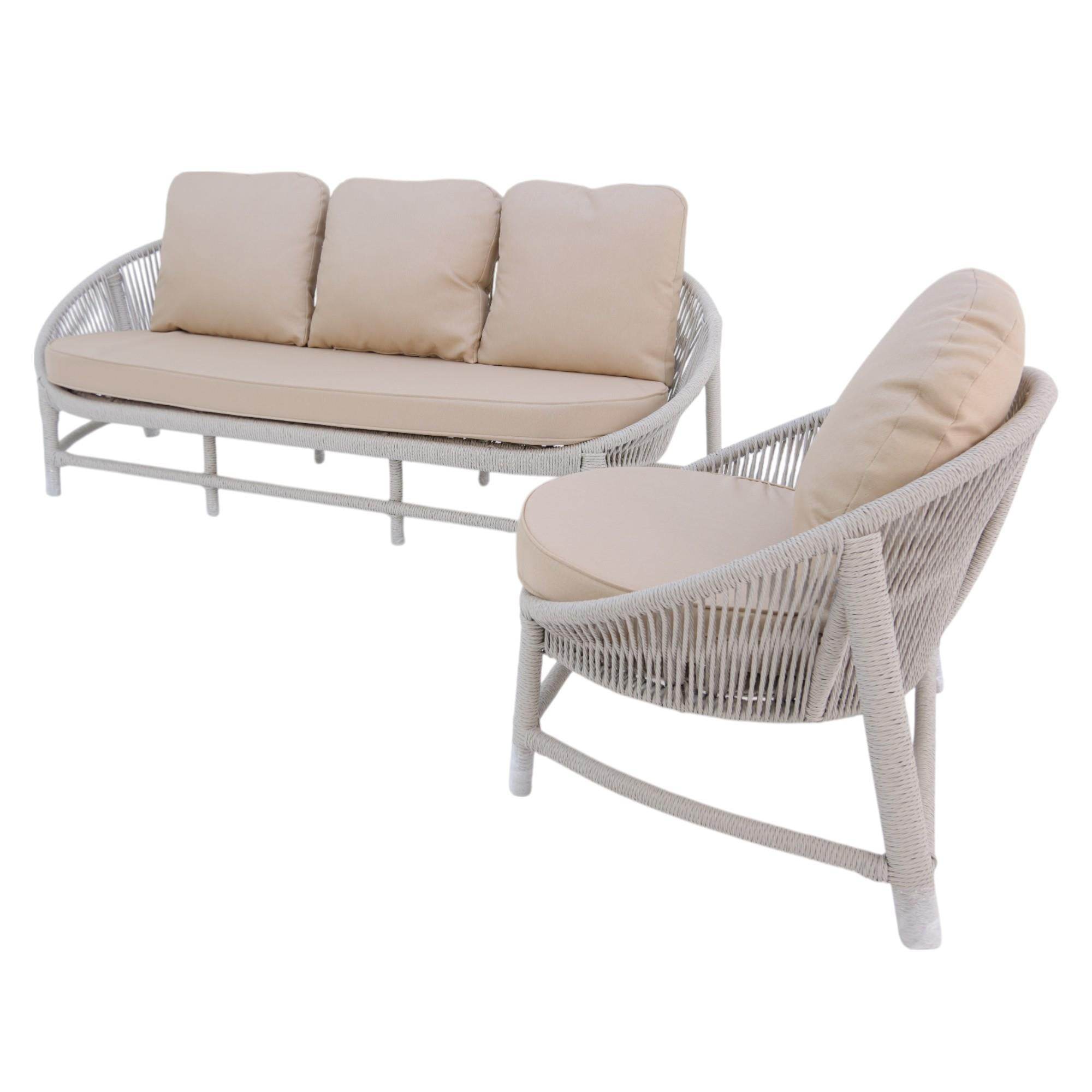 Marise | Üçlü Rattan Bahçe Oturma Grubu | 3+1+1+Sehpalı Bahçe Takımı