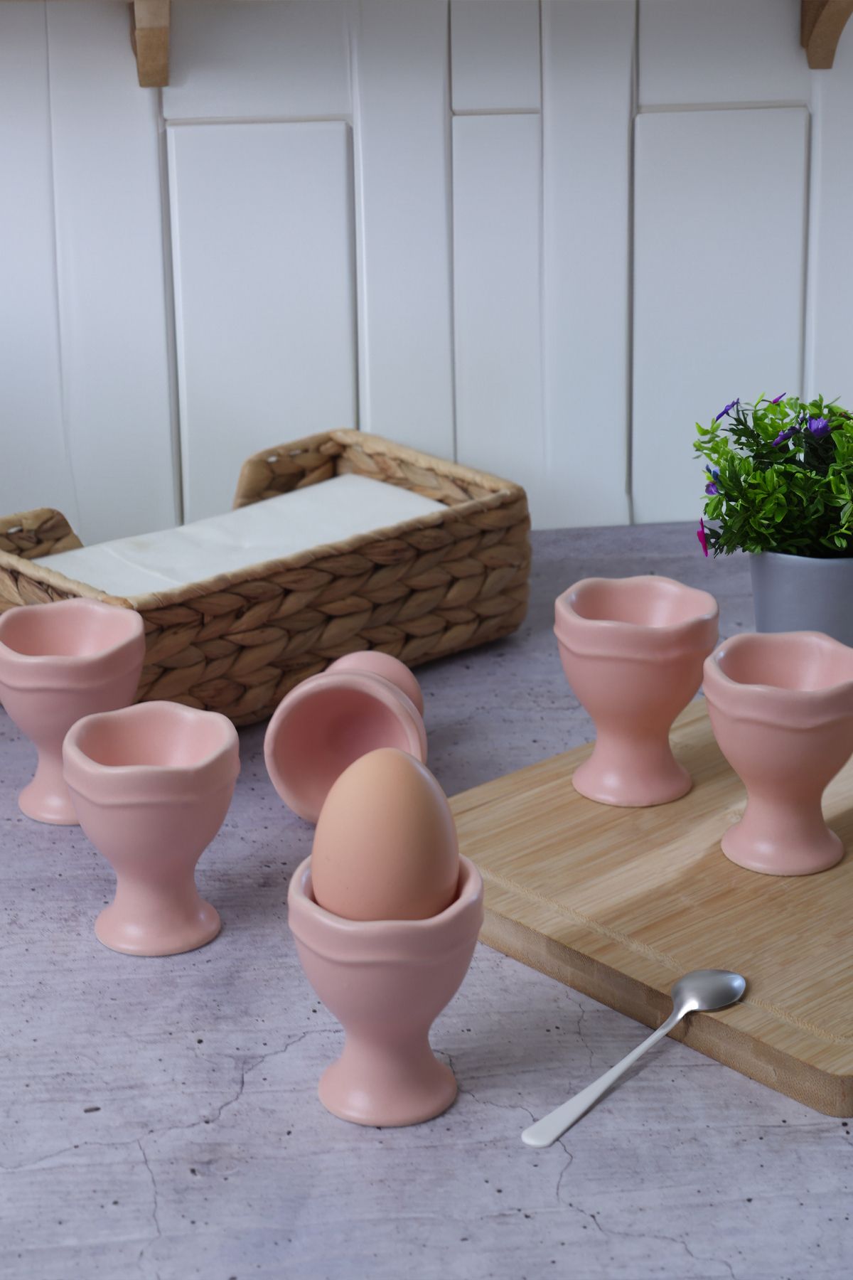 Mat Açık Pembe Juliet Yumurtalık 7 cm 6 Adet