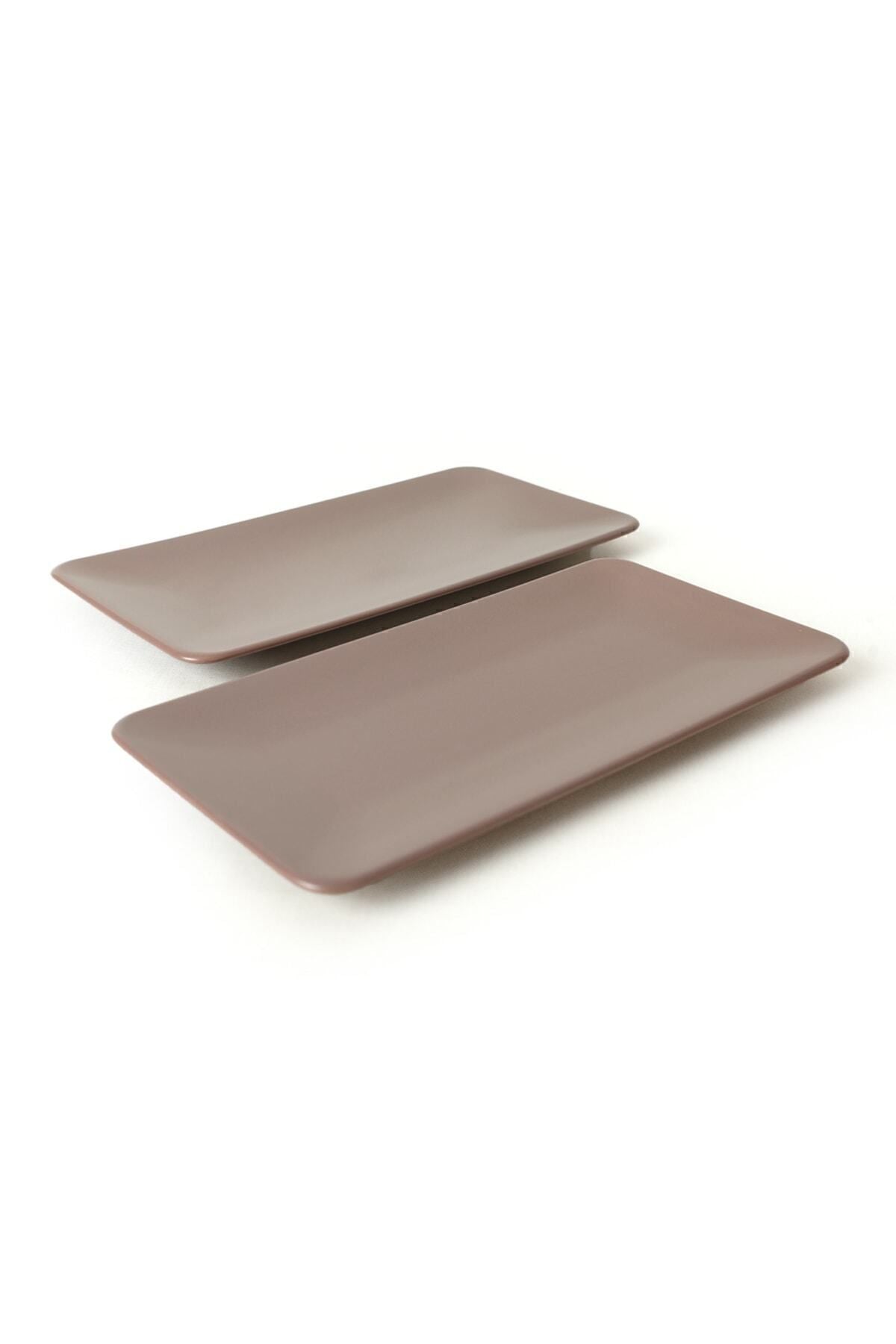 Mat Açık Taupe Siera Kayık Tabak 33 Cm 2 Adet 958