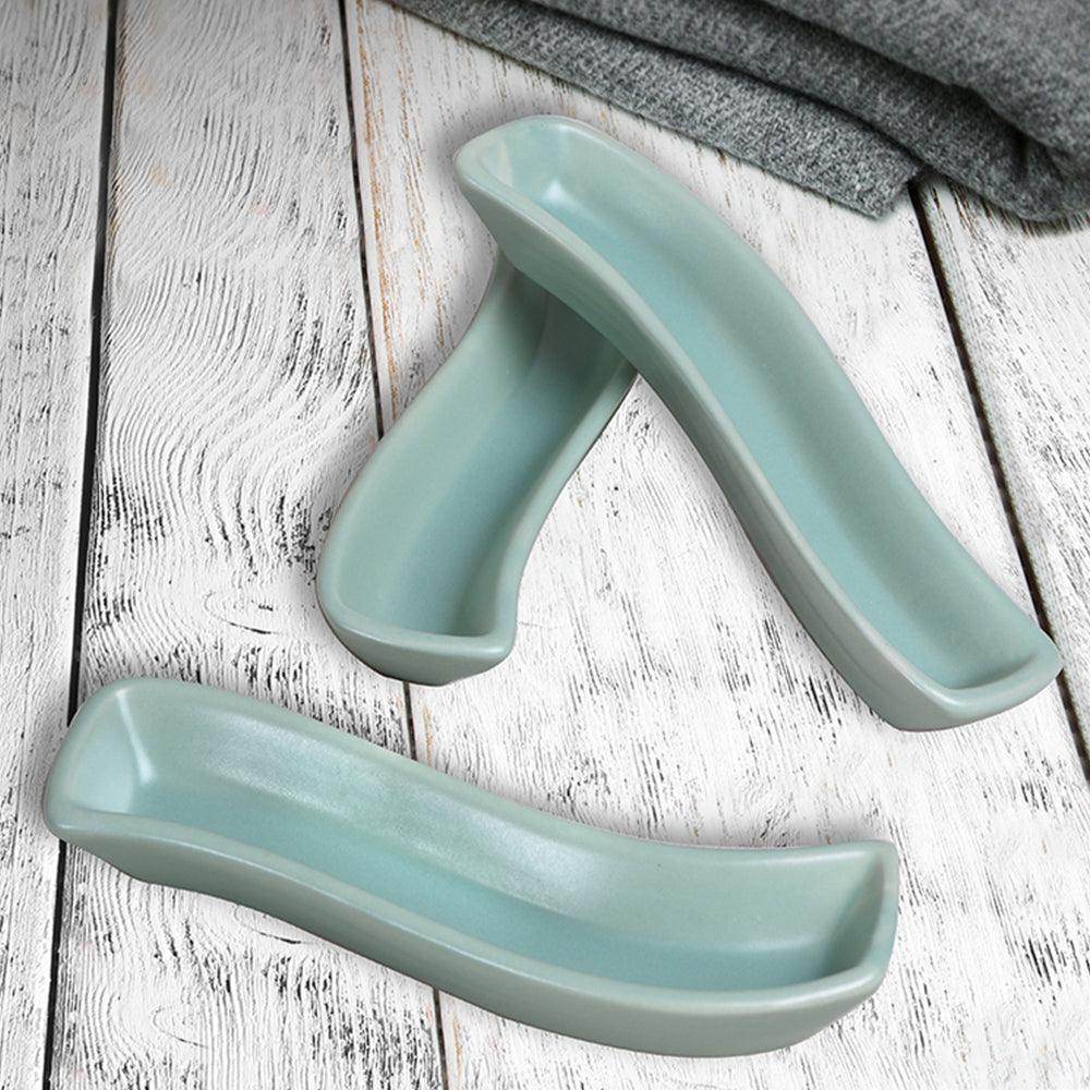 Mat Açık Yeşil İvory Zeytinlik 3 Adet 18 Cm