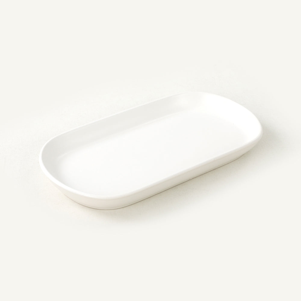 Mat Beyaz Noyan Kayık Tabak 2 Adet 26 Cm