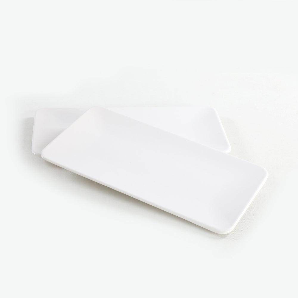 Mat Beyaz Siera Kayık Tabak 33 Cm 2 Adet