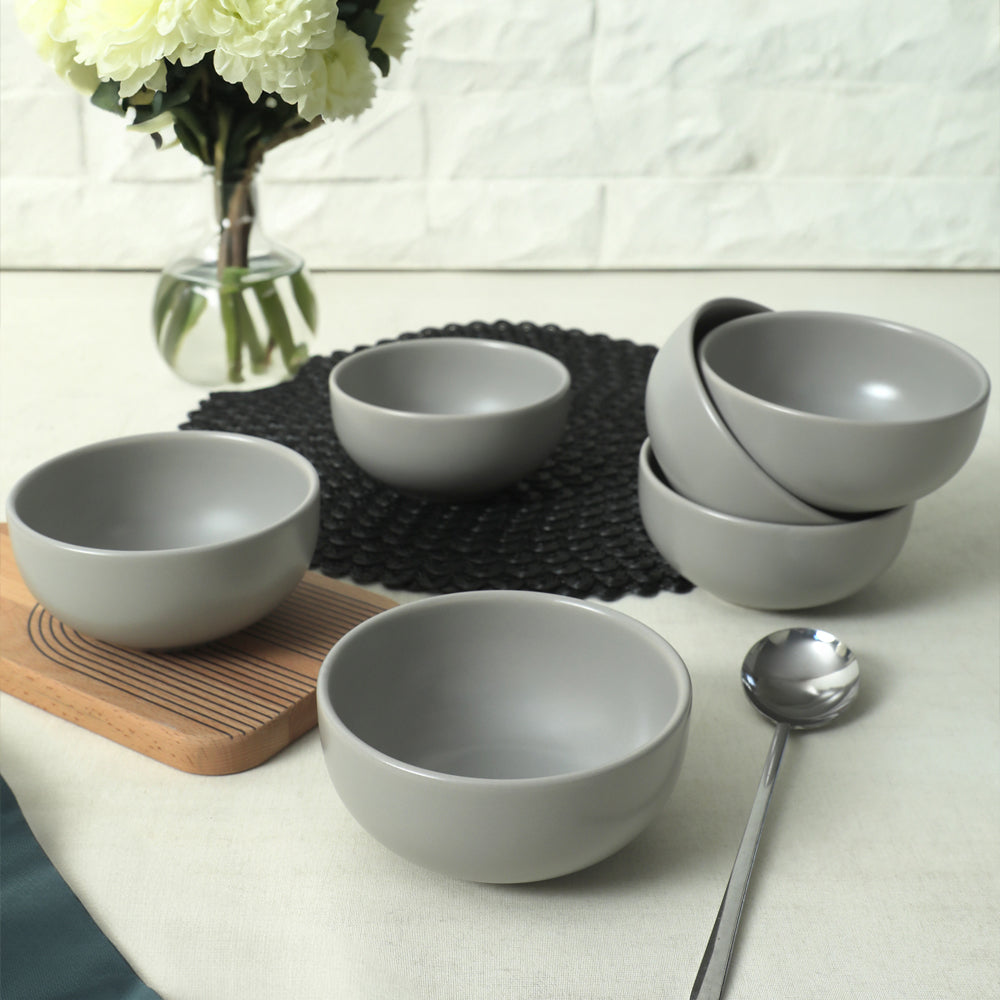 Mat Gri Bulut Kase 12 cm 6 Adet 995