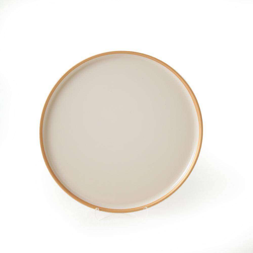 Mat Krem Gold Fileli Yemek Takımı 24 Parça 6 Kişilik