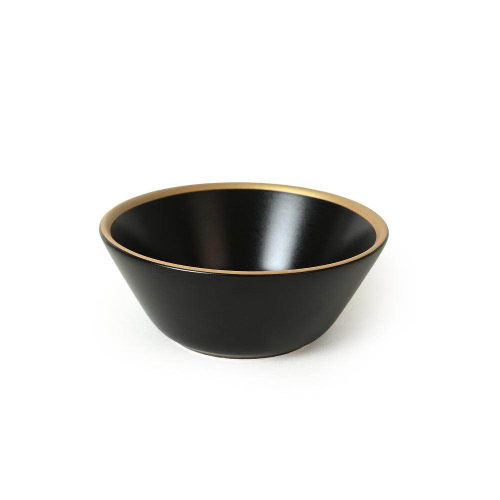 Mat Siyah Gold File Hitit Çorba Kasesi 14 Cm 6 Adet 956