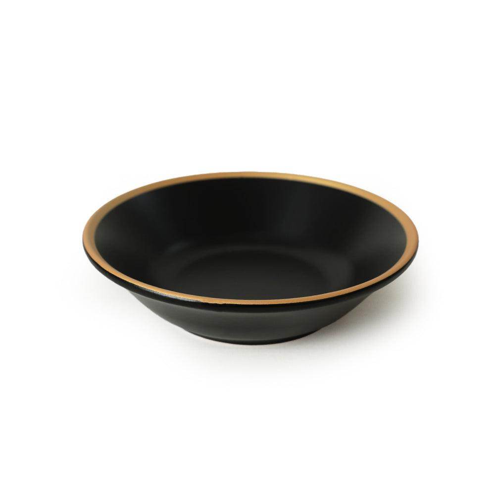 Mat Siyah Gold File Hitit Yemek Tabağı 18 Cm 6 Adet - 956