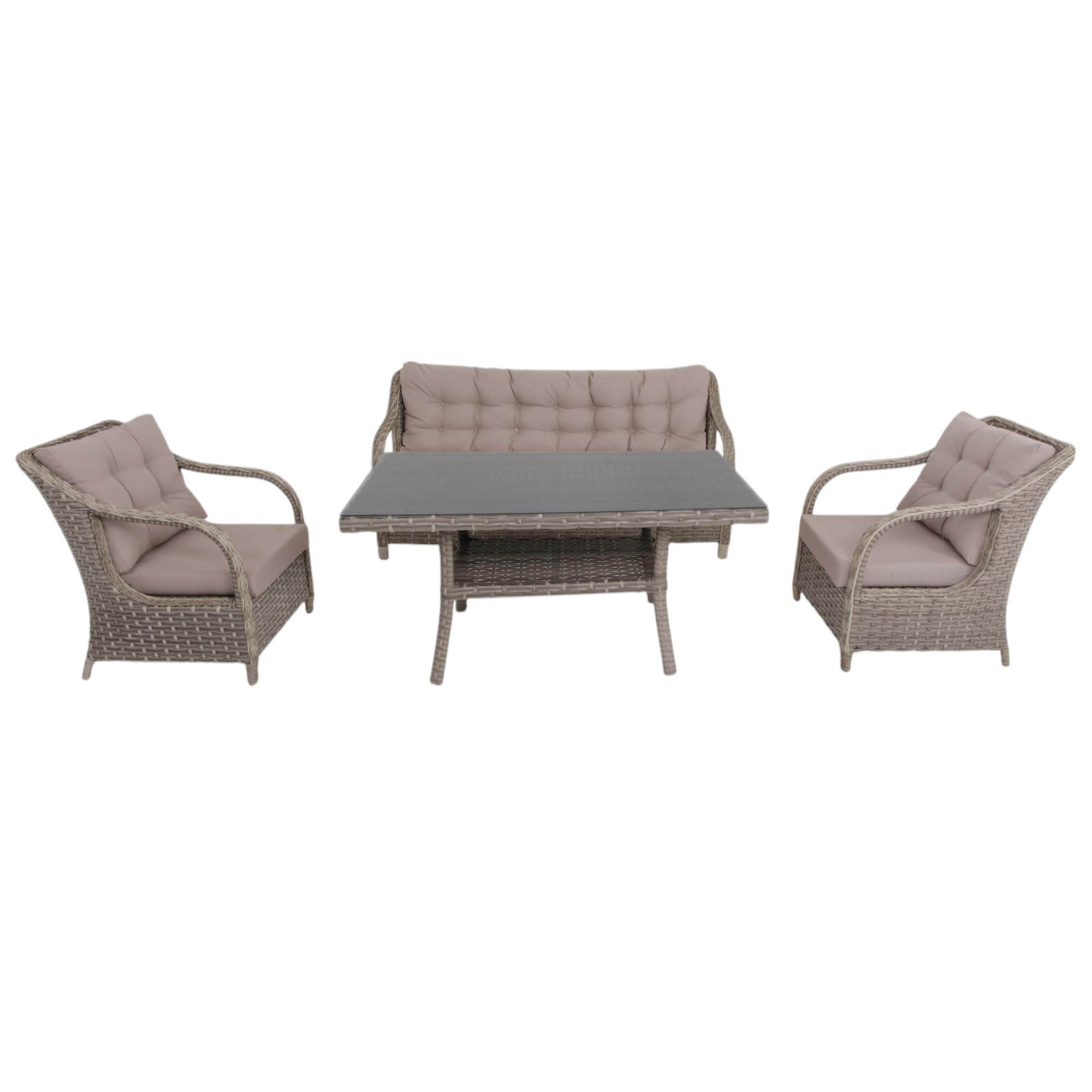 Matrix Üçlü Rattan Bahçe Oturma Grubu | Rehome