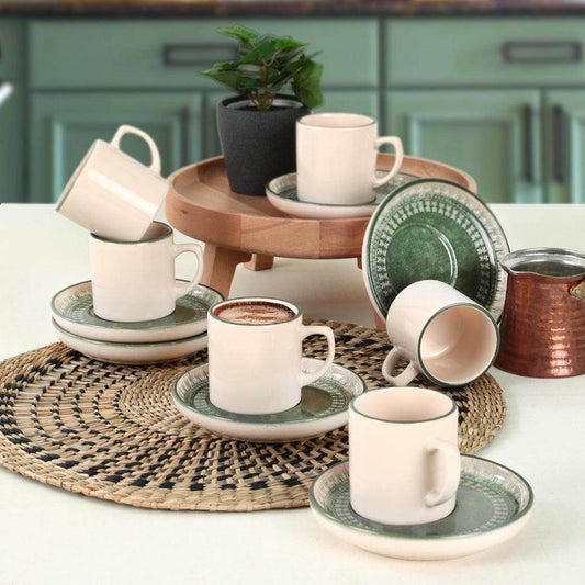 Keraart Maya Nordıc Kahve Fincan Takımı 12 Parça 6 Kişilik - 20789-98