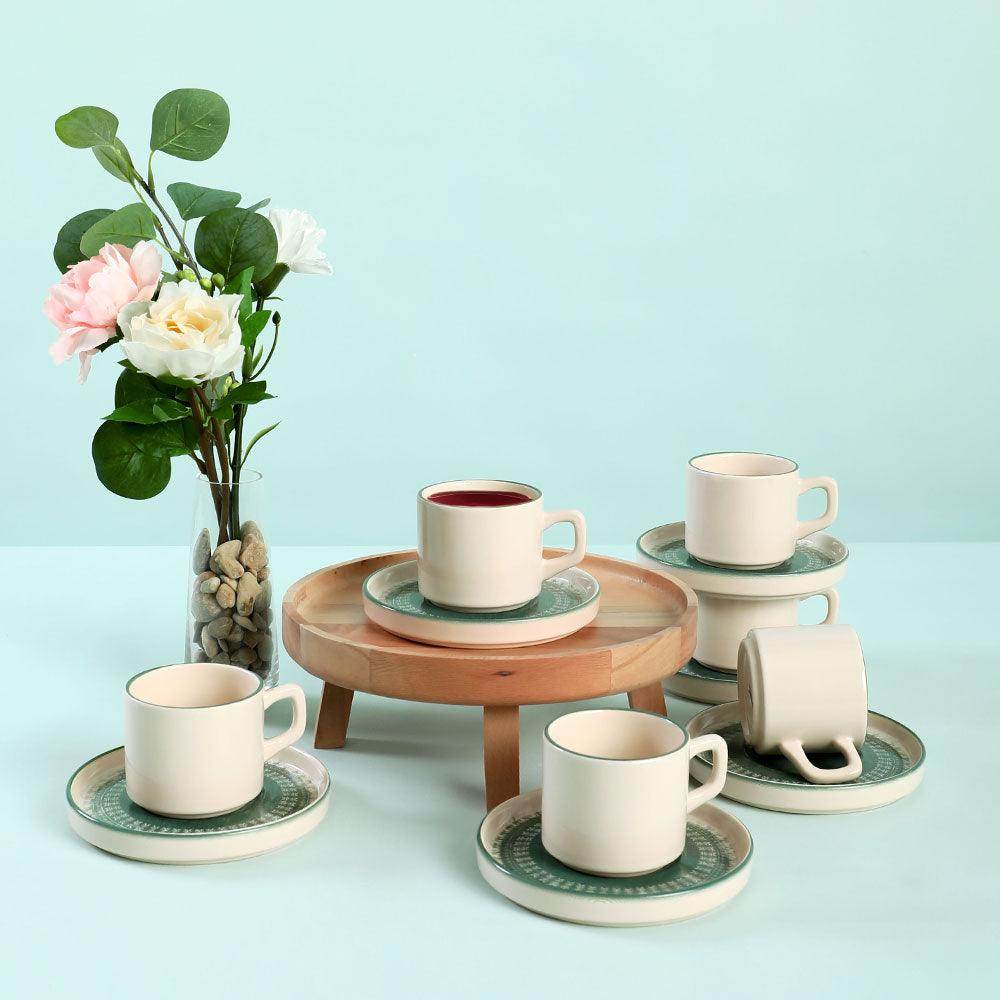 Keraart Maya Stackable Çay Takımı 12 Parça 6 Kişilik - 20789-98