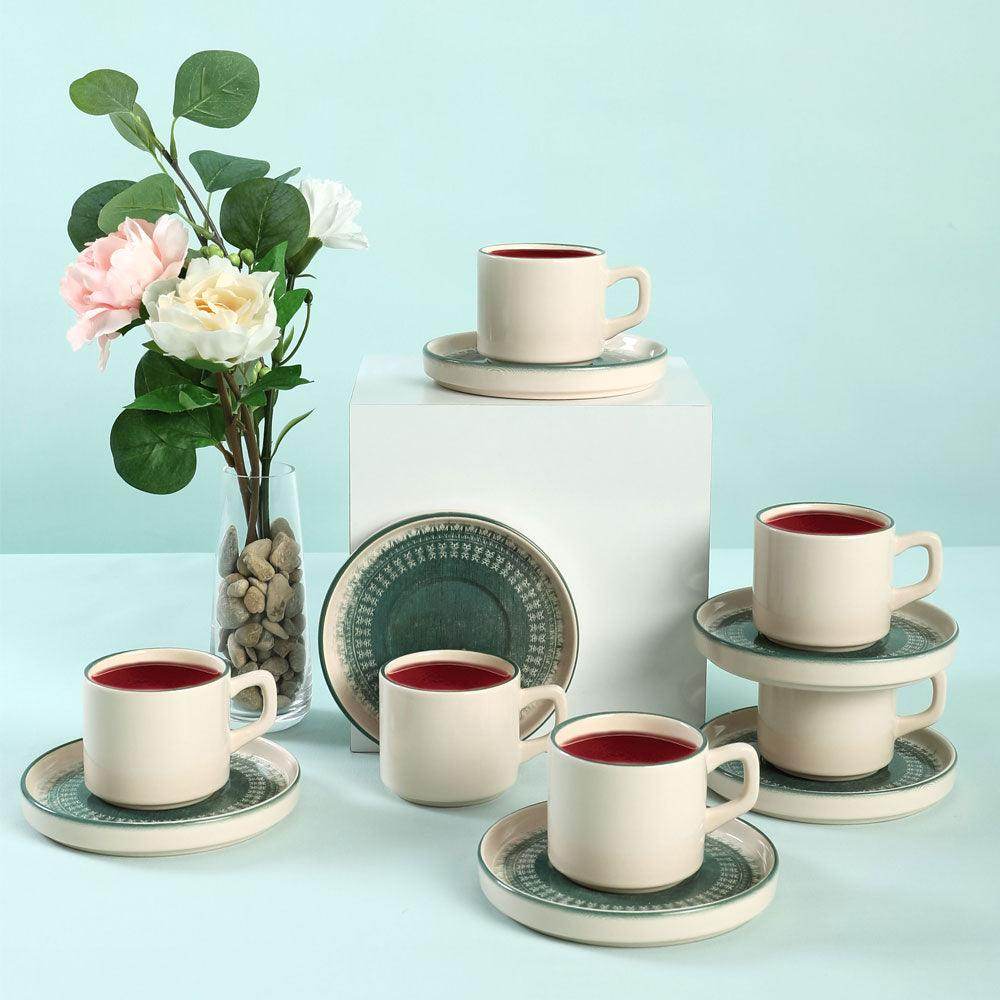 Keraart Maya Stackable Çay Takımı 12 Parça 6 Kişilik - 20789-98