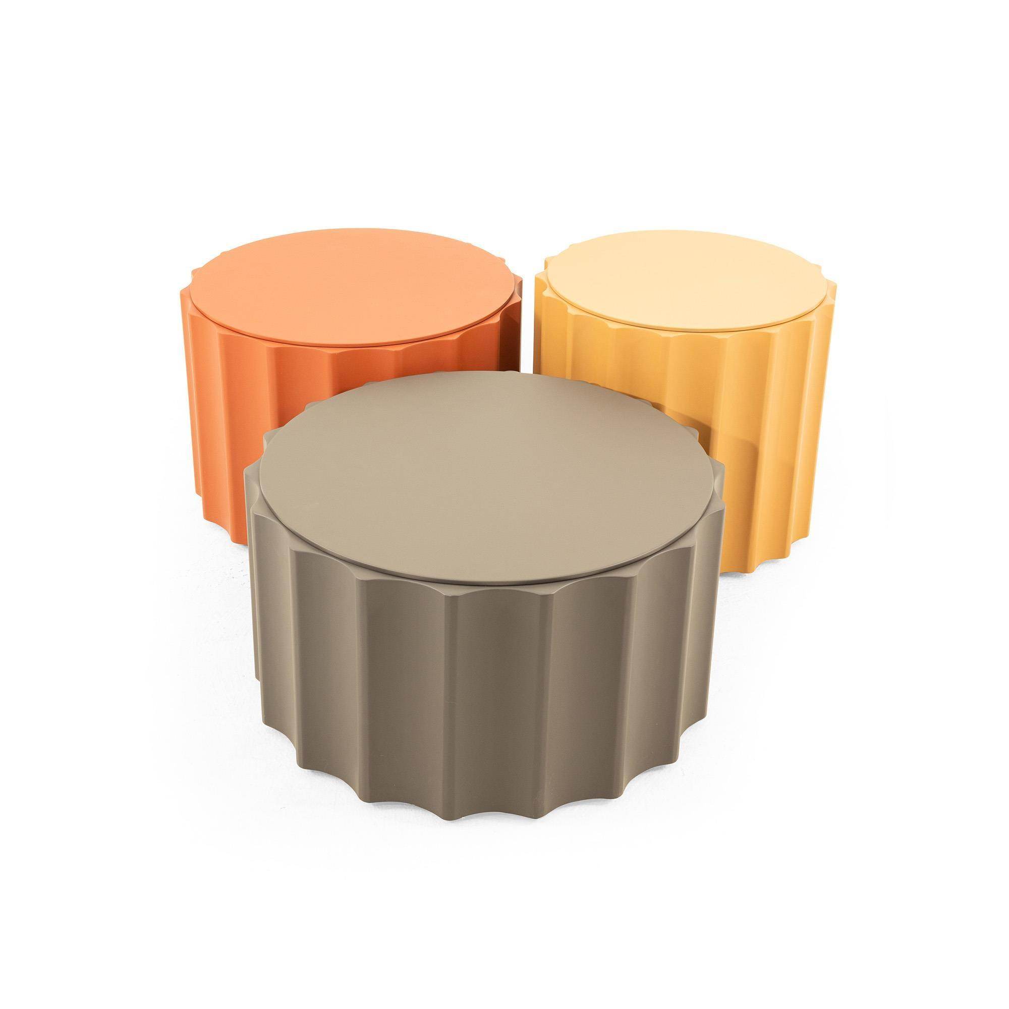 Mechanic Yan Sehpa | Koltuk Sehpası | Sarı | Rehome