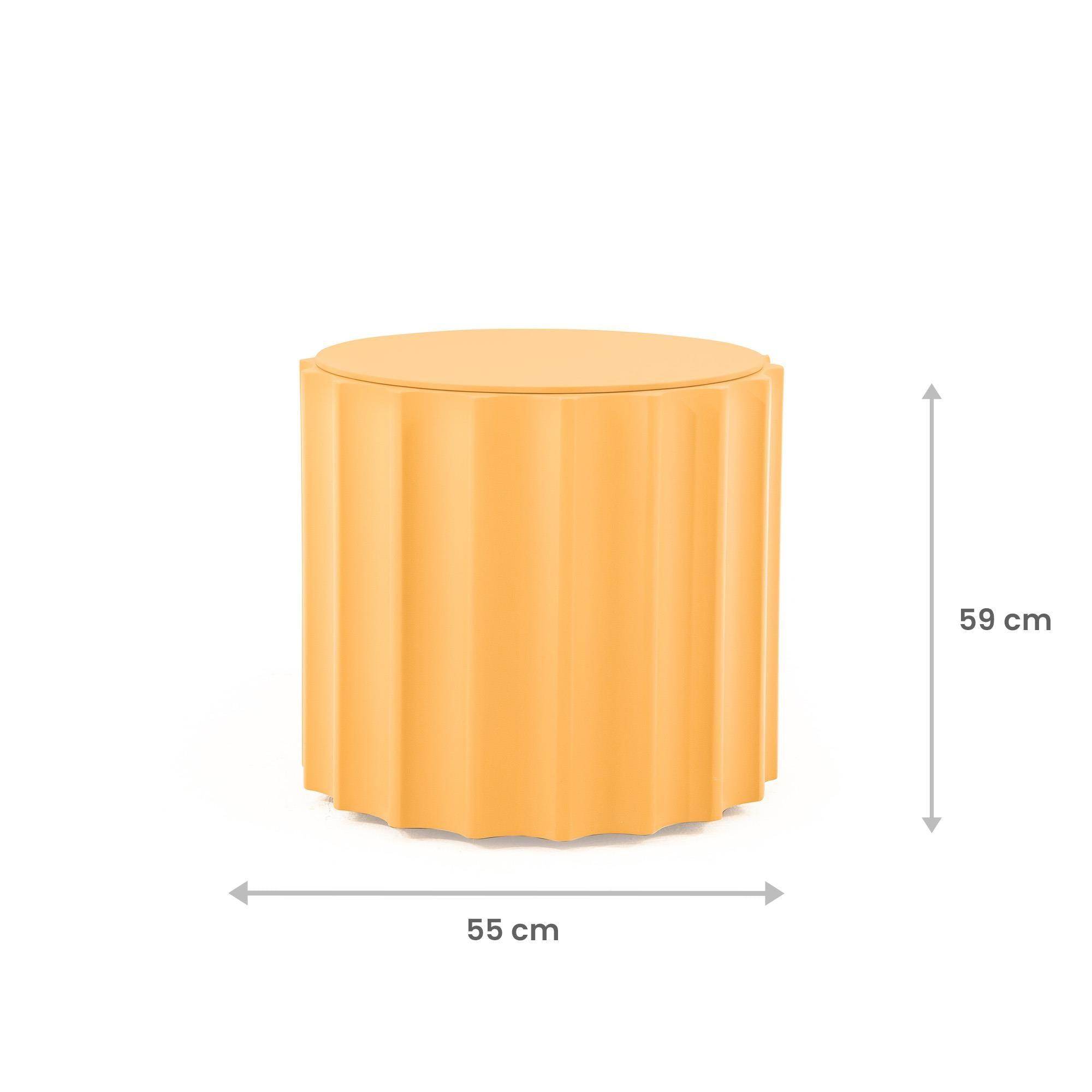 Mechanic Yan Sehpa | Koltuk Sehpası | Sarı | Rehome