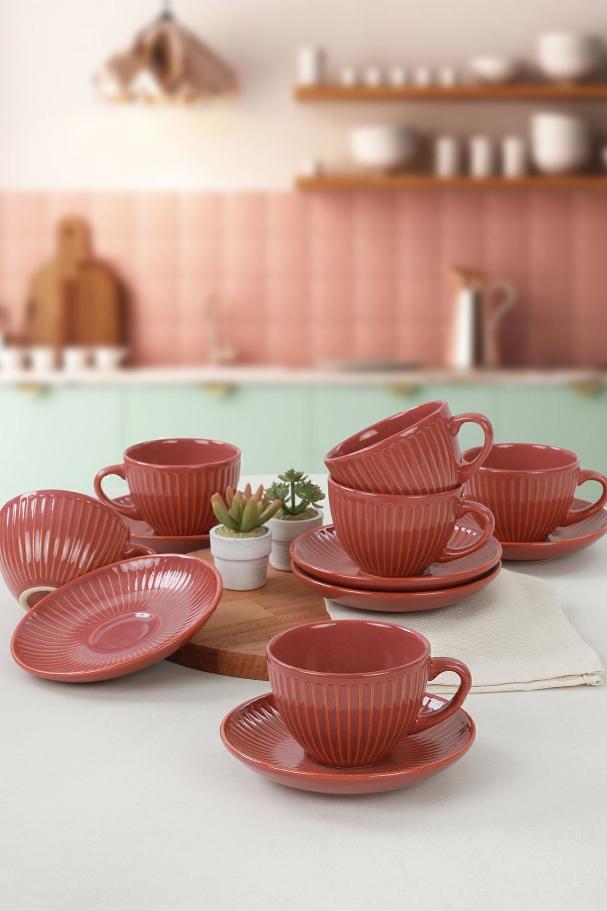 Mercan Myra Çay Fincan Takımı 12 Parça 6 Kişilik - Q16