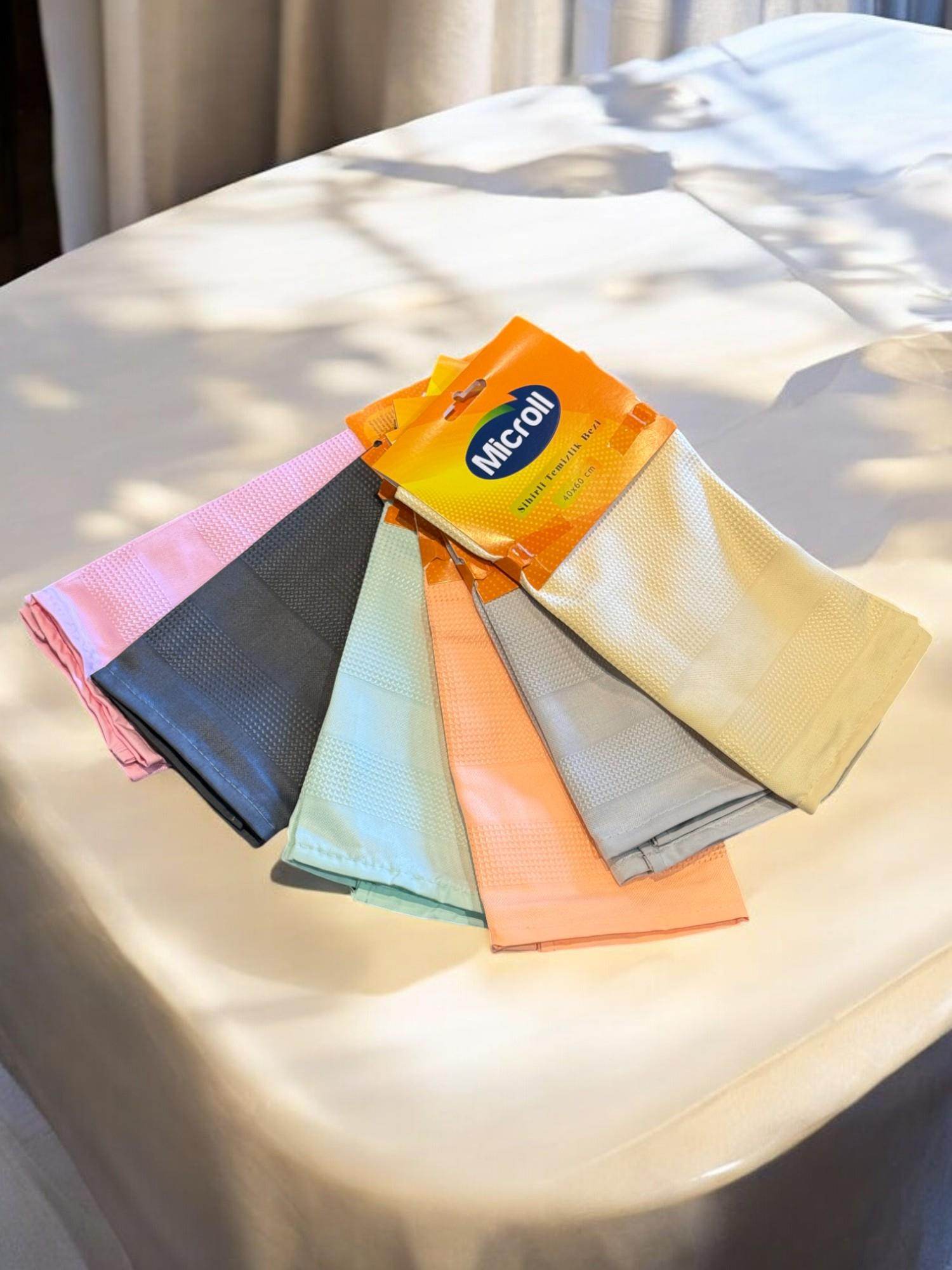 Microll Mikrofiber Sihirli Temizlik Bezi | 60 x 40 cm | Cam,Mutfak,Araç, Çok Amaçlı Temizlik Bezi