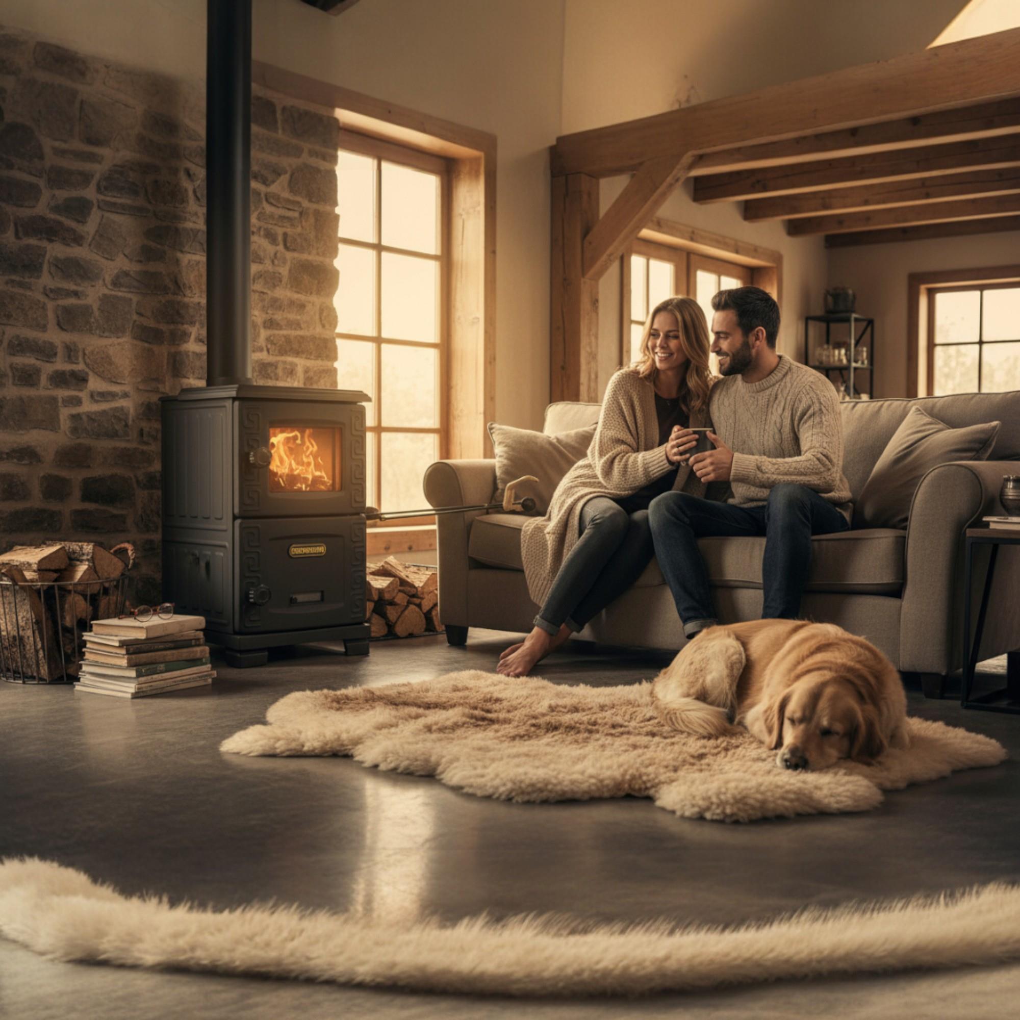 Mini Turbo Şömine Döküm Soba | Siyah | Erendemir