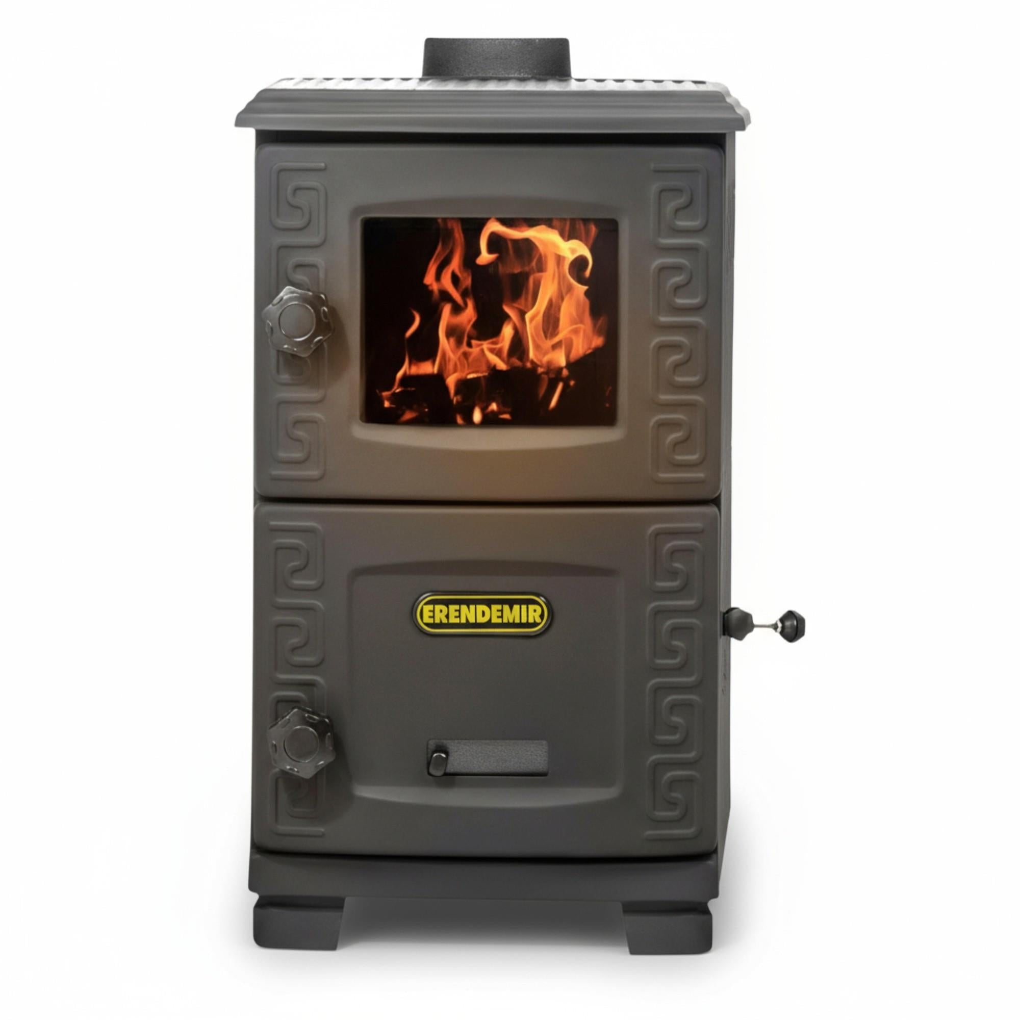 Mini Turbo Şömine Döküm Soba | Siyah | Erendemir